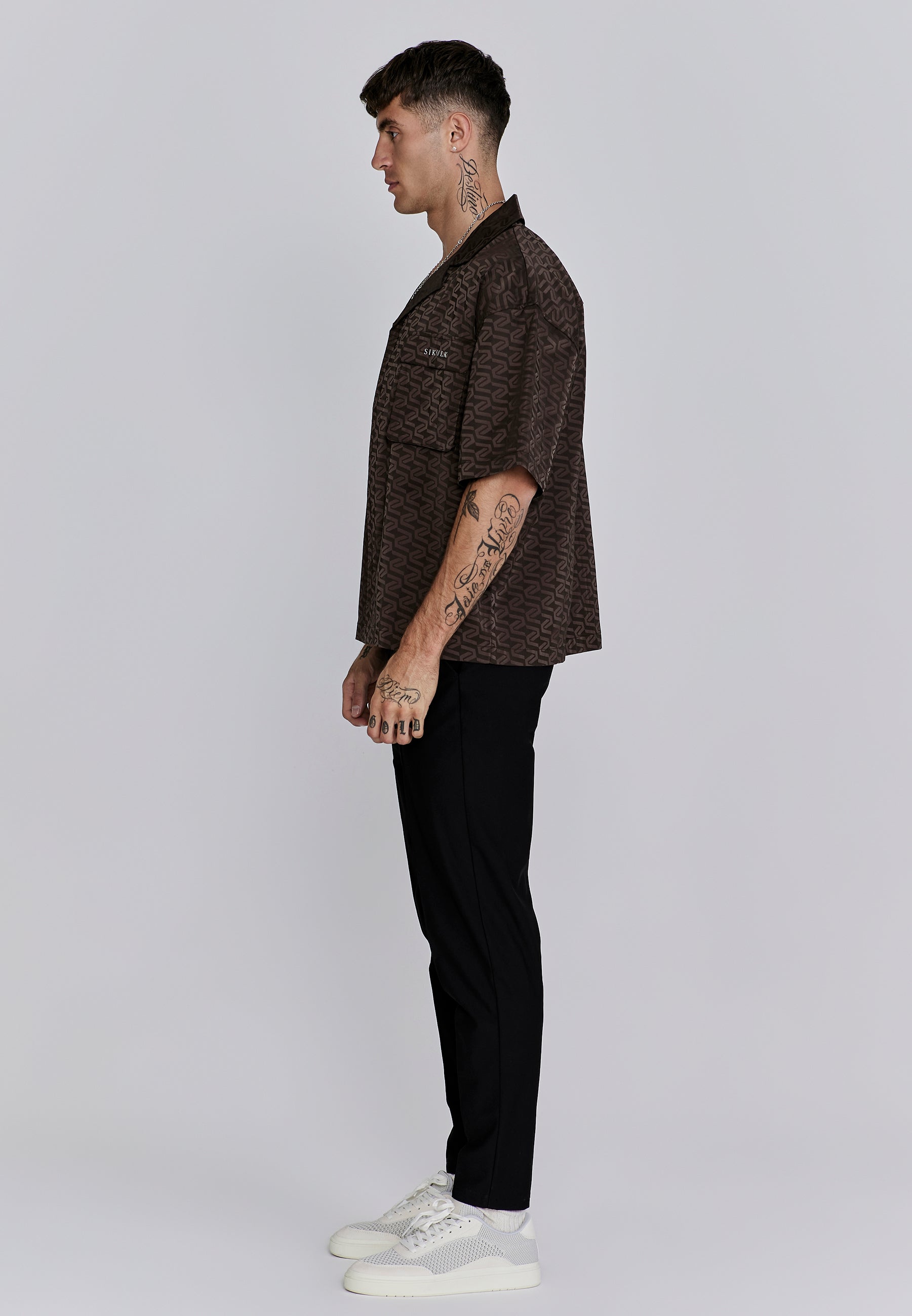 Camicia Utility in marrone Camicie SikSilk