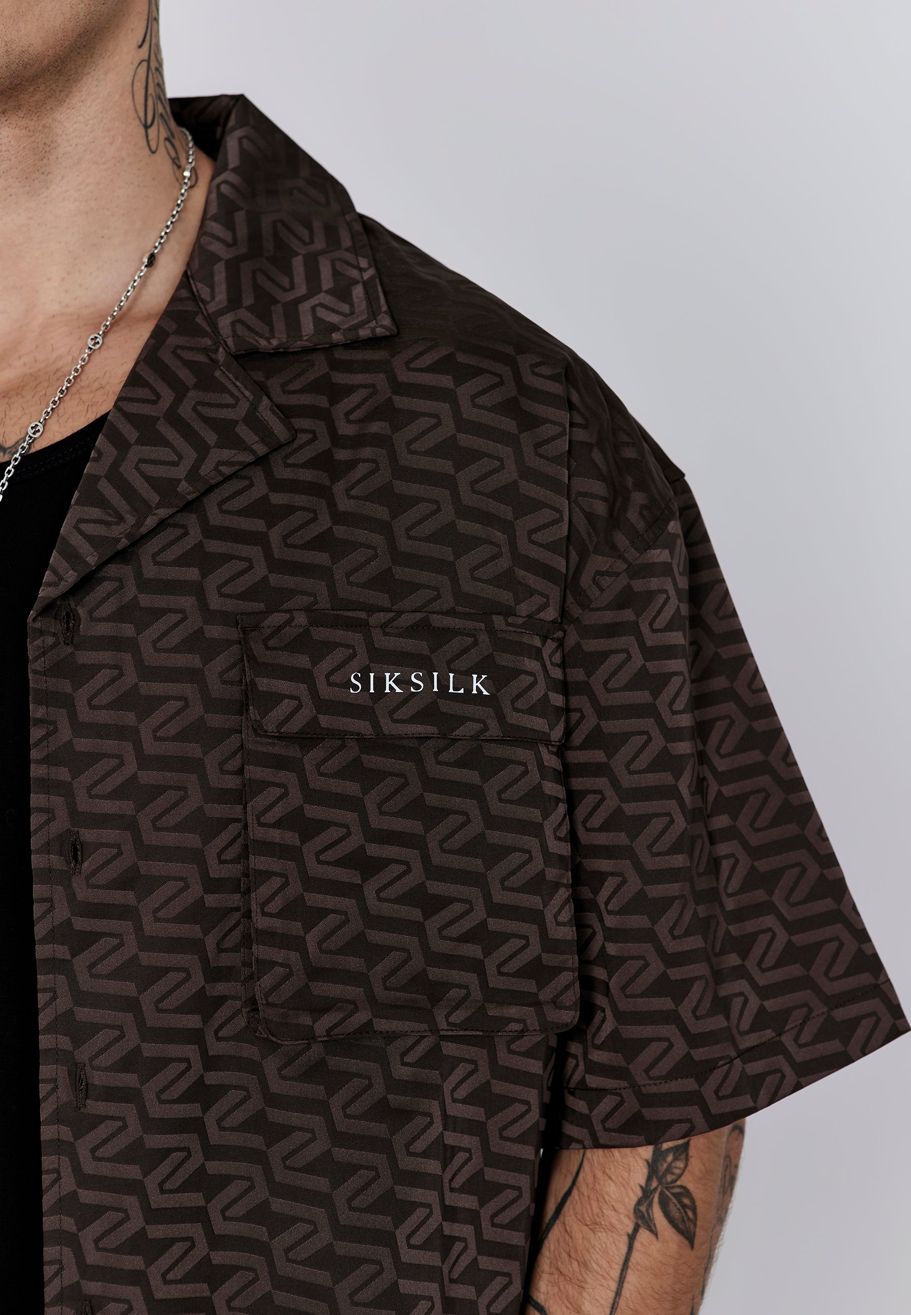 Camicia Utility in marrone Camicie SikSilk