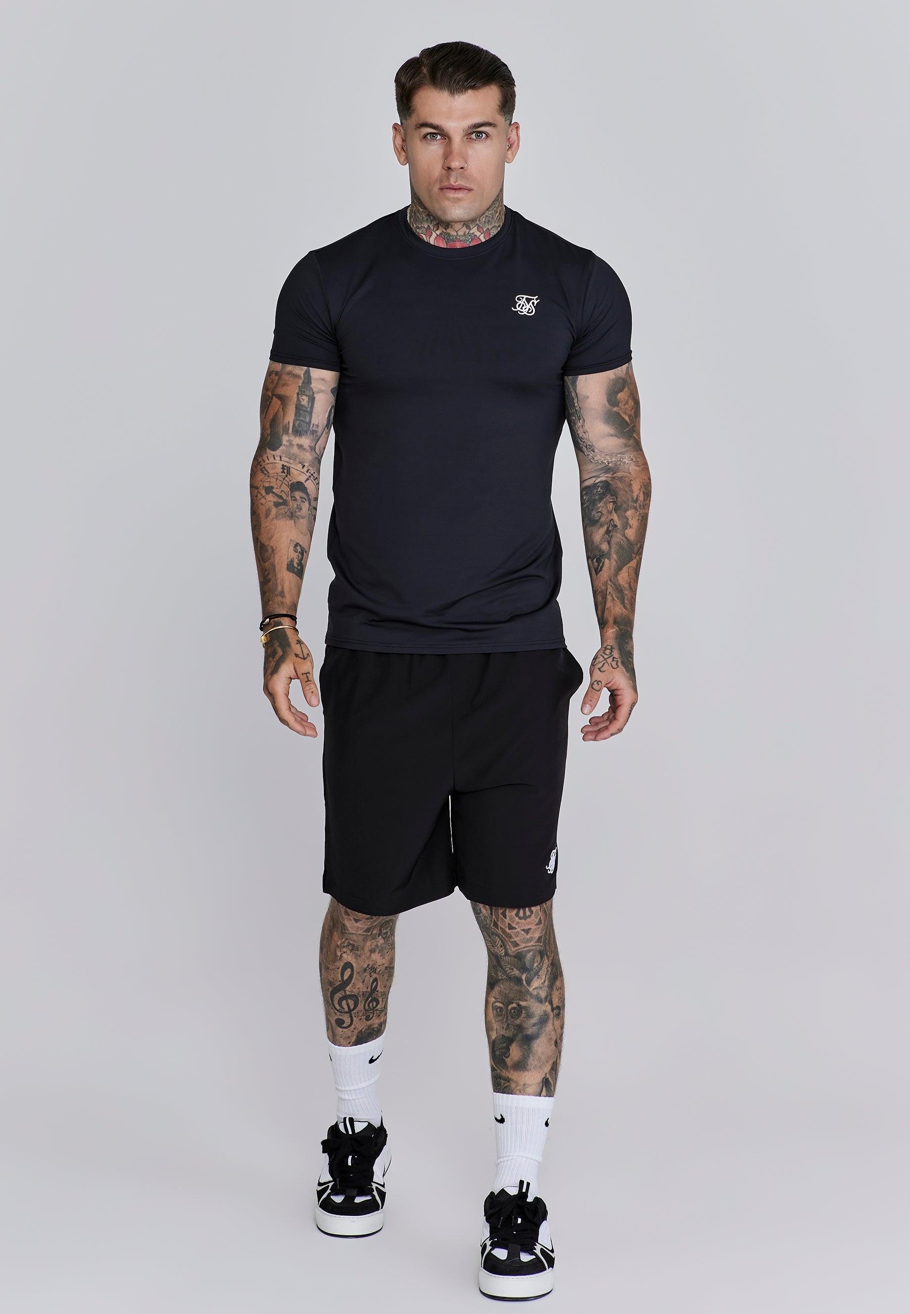 Pantaloncini corti in nero SikSilk
