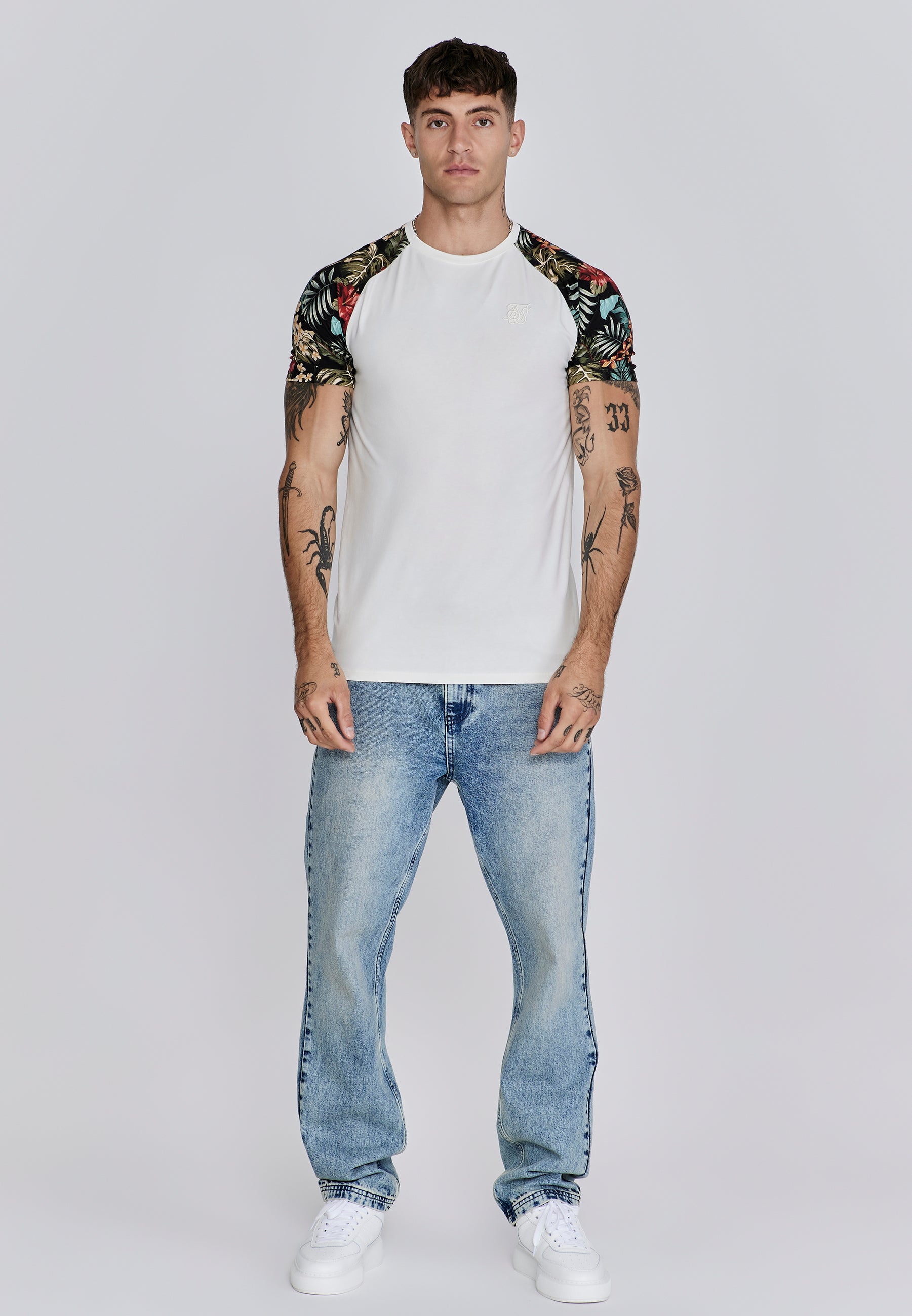 Maglietta raglan in ecrù T-shirt SikSilk
