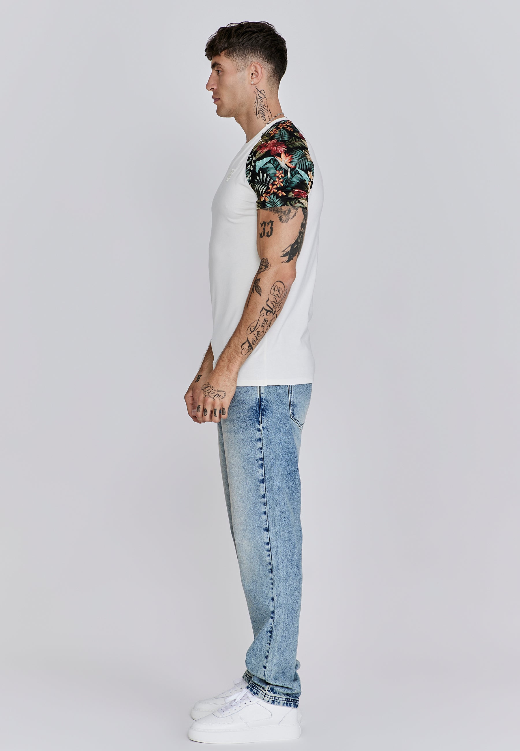Maglietta raglan in ecrù T-shirt SikSilk