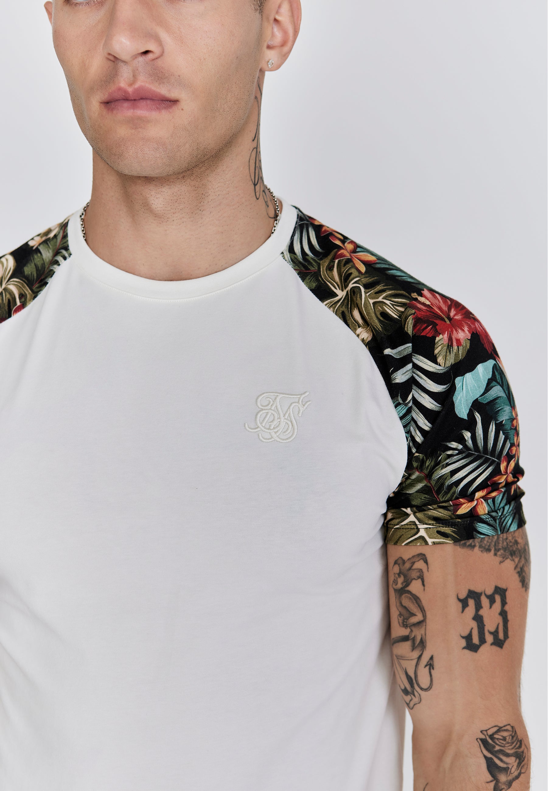 Maglietta raglan in ecrù T-shirt SikSilk