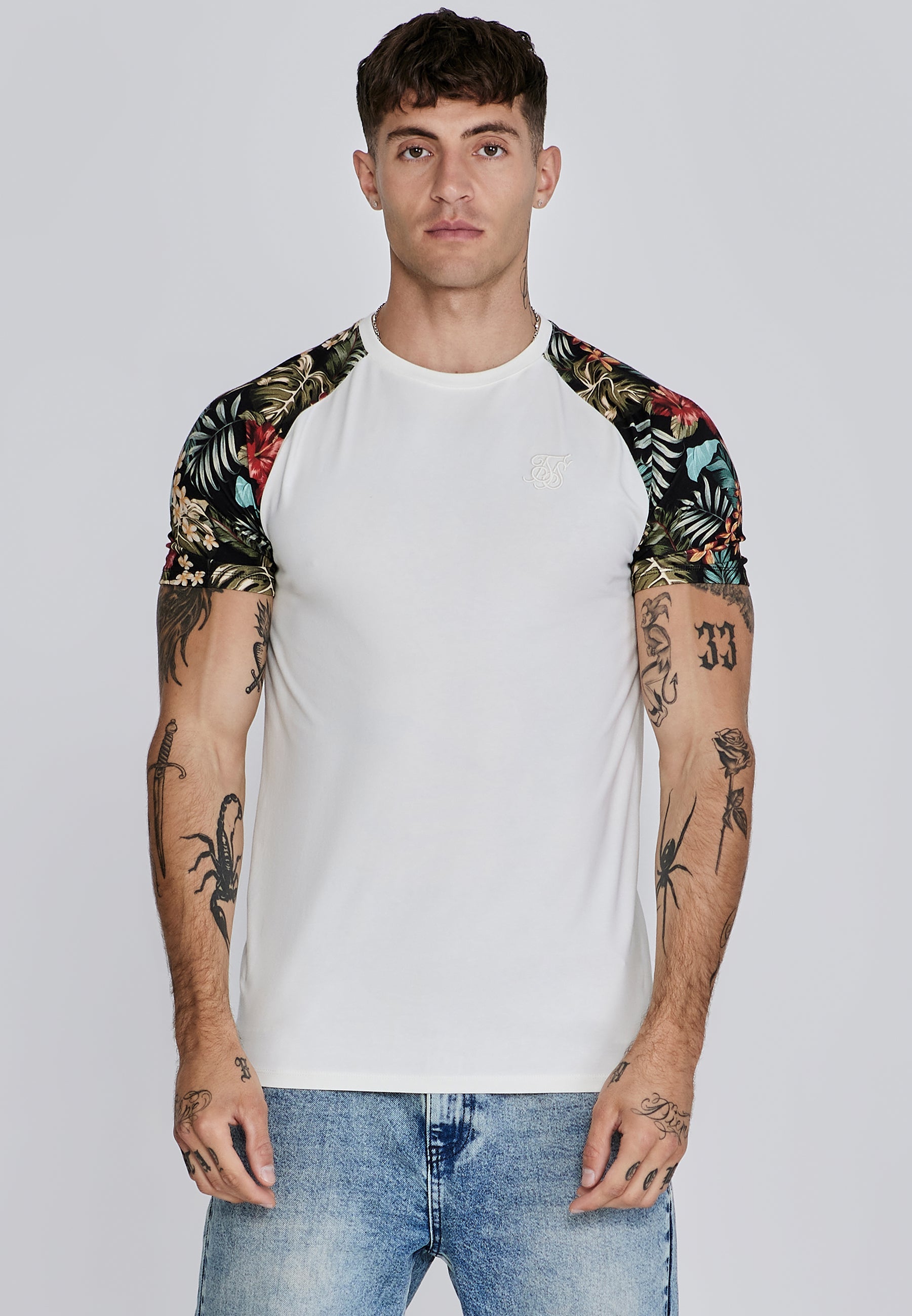Maglietta raglan in ecrù T-shirt SikSilk