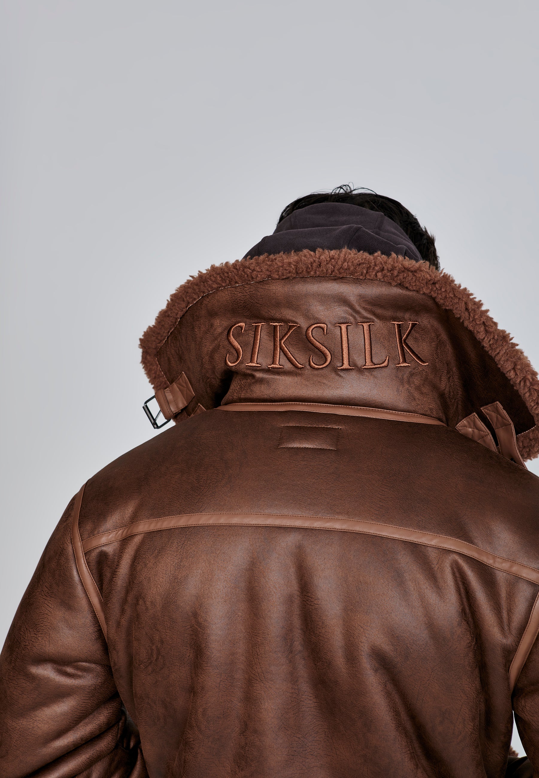 Giacca Aviator in marrone Giacche SikSilk