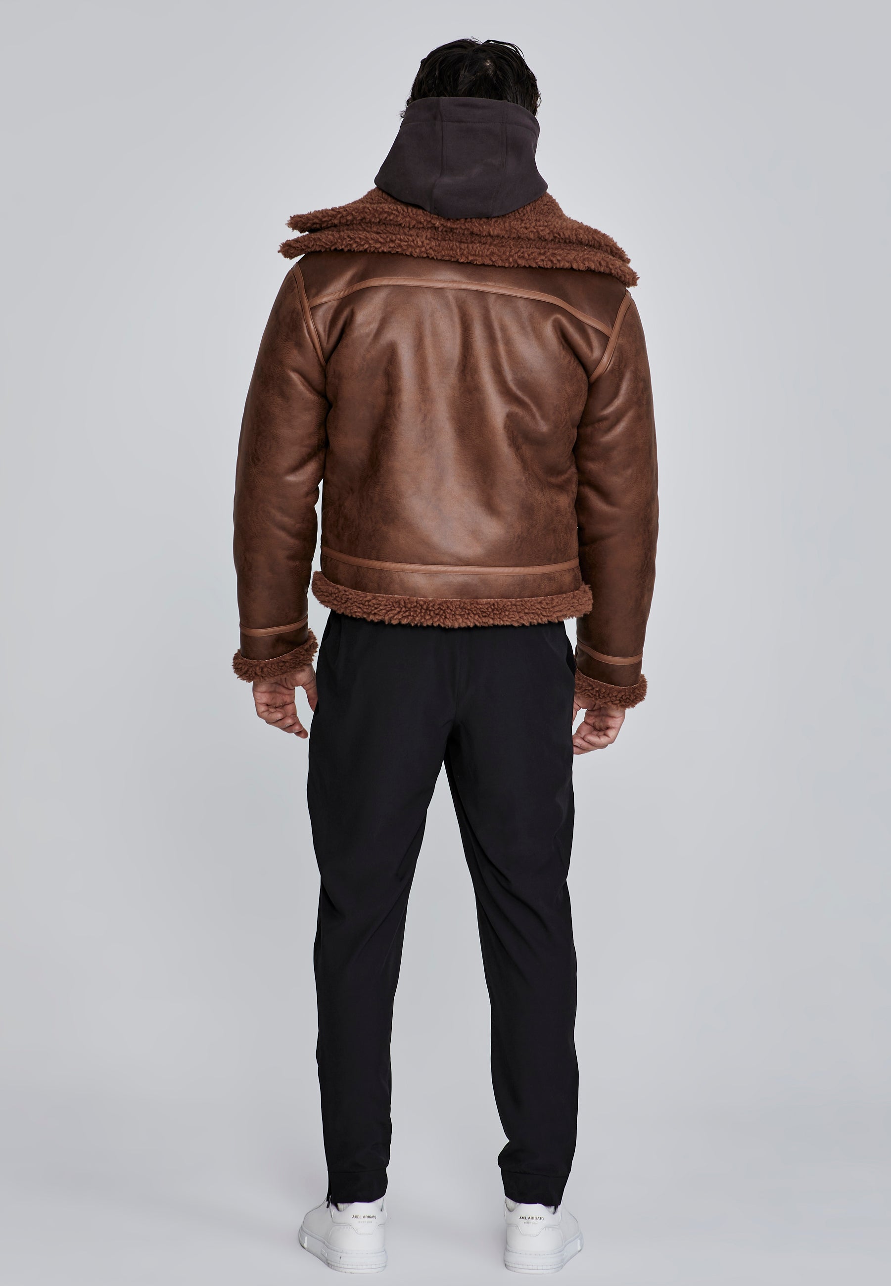 Giacca Aviator in marrone Giacche SikSilk