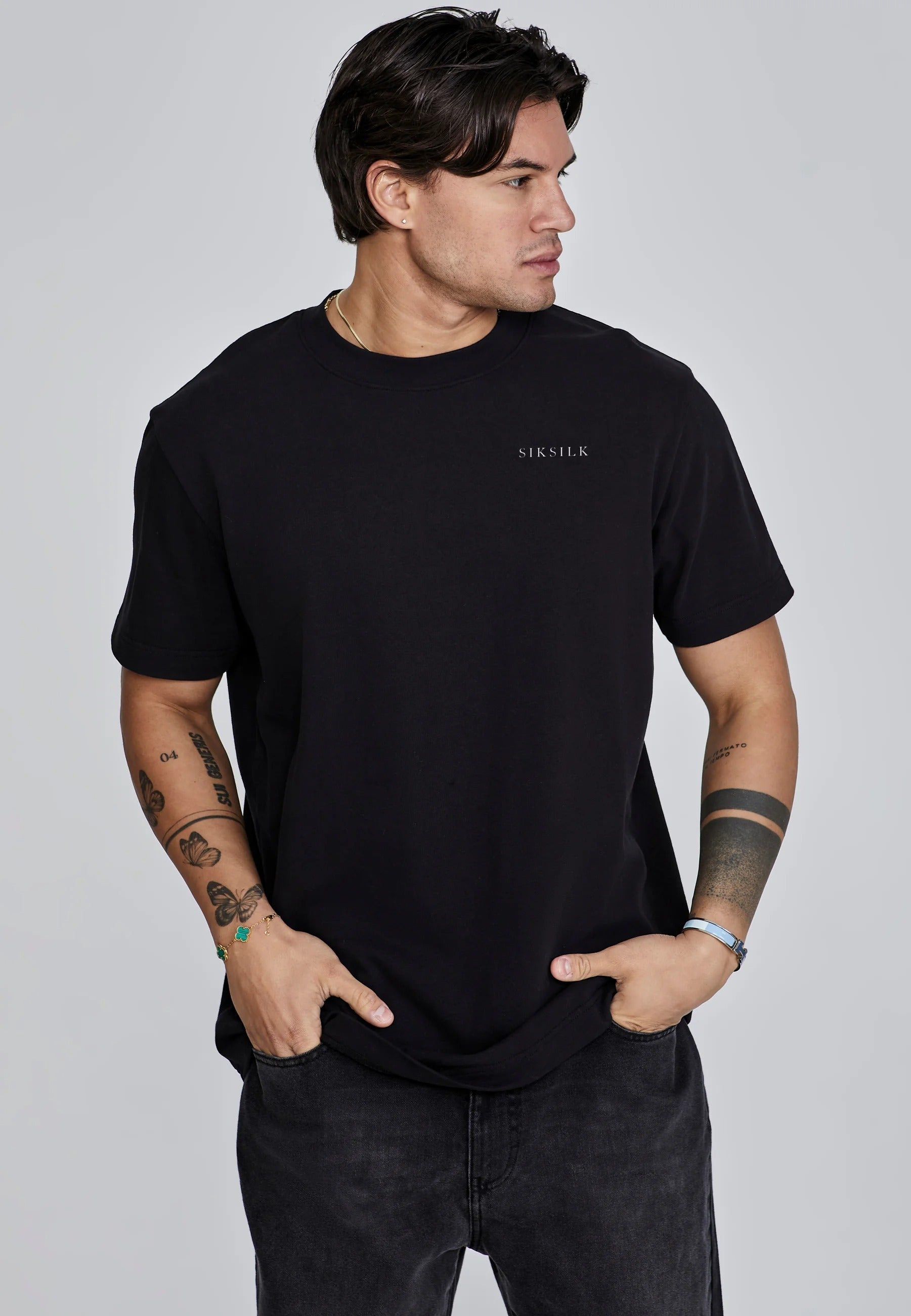 Maglietta Filigree in nero Magliette SikSilk