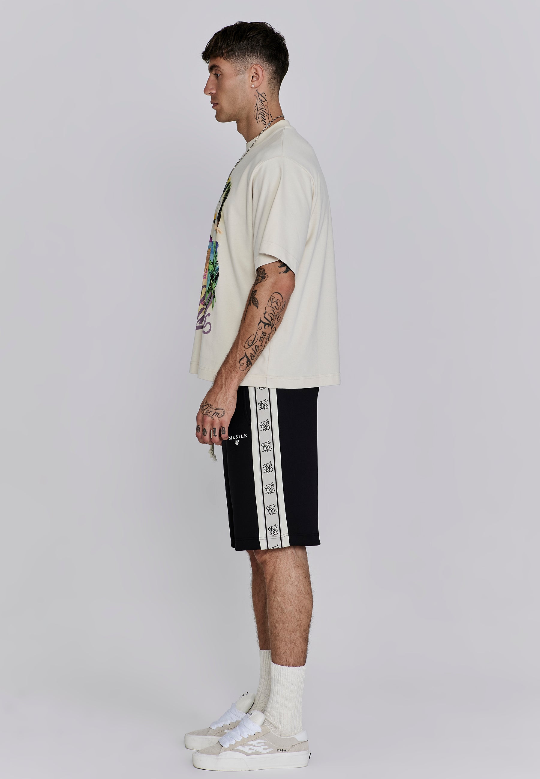 Maglietta grafica in ecru T-shirt SikSilk
