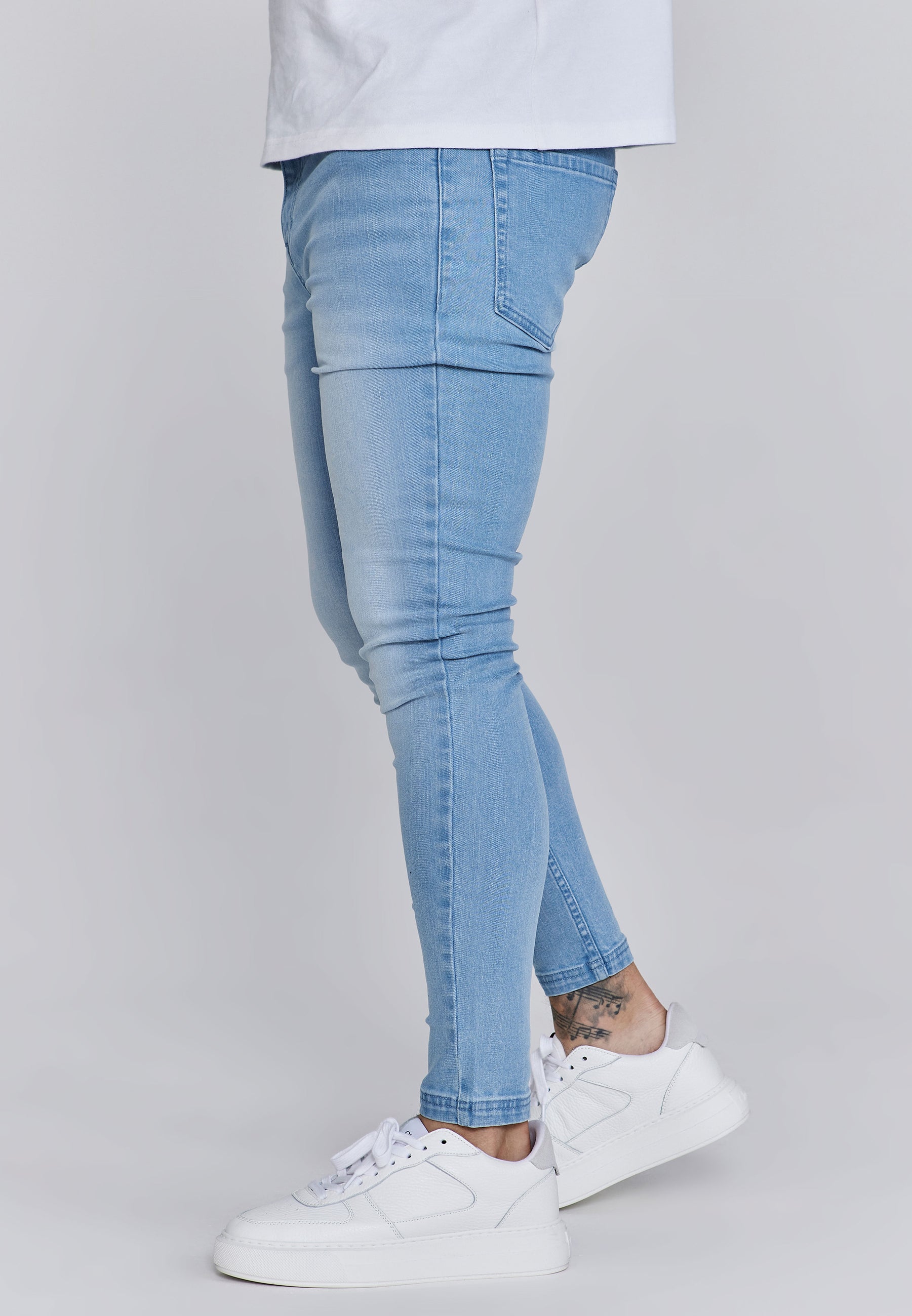 Jeans skinny in jeans blu SikSilk