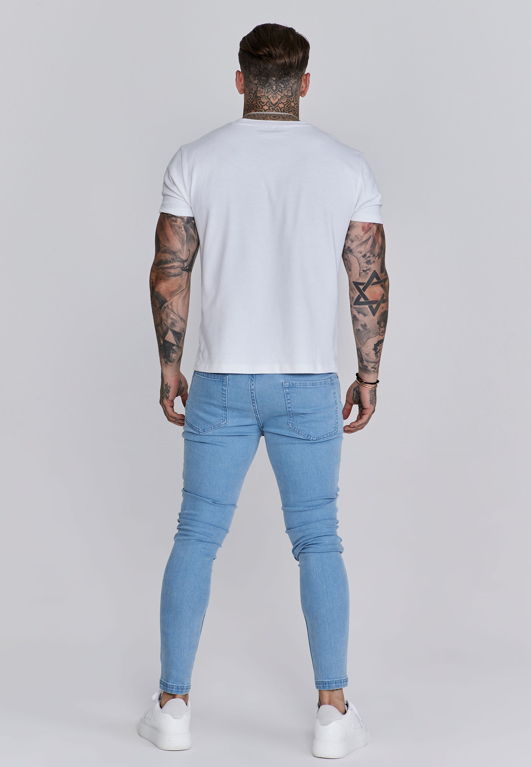 Jeans skinny in jeans blu SikSilk