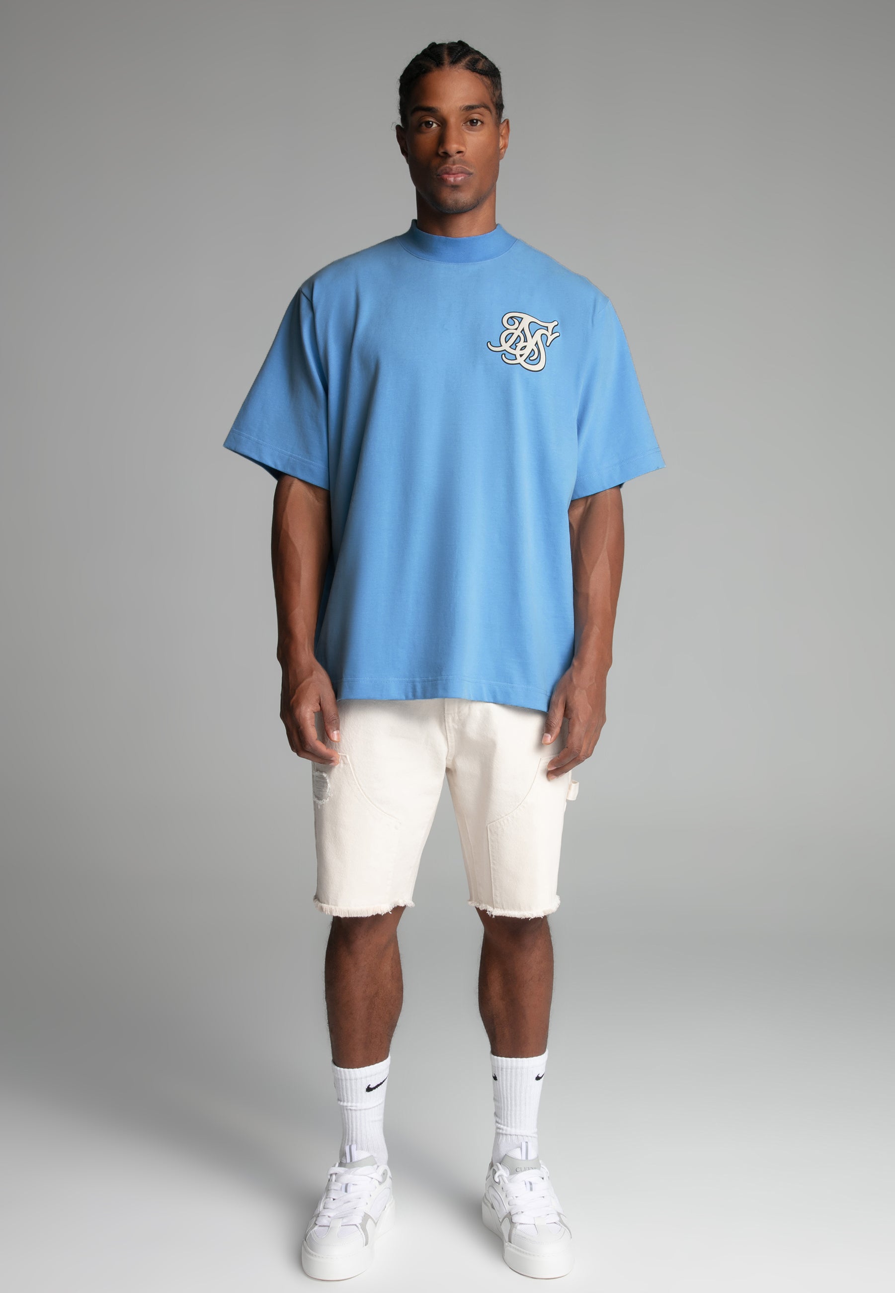 Maglietta con logo in blu Magliette SikSilk