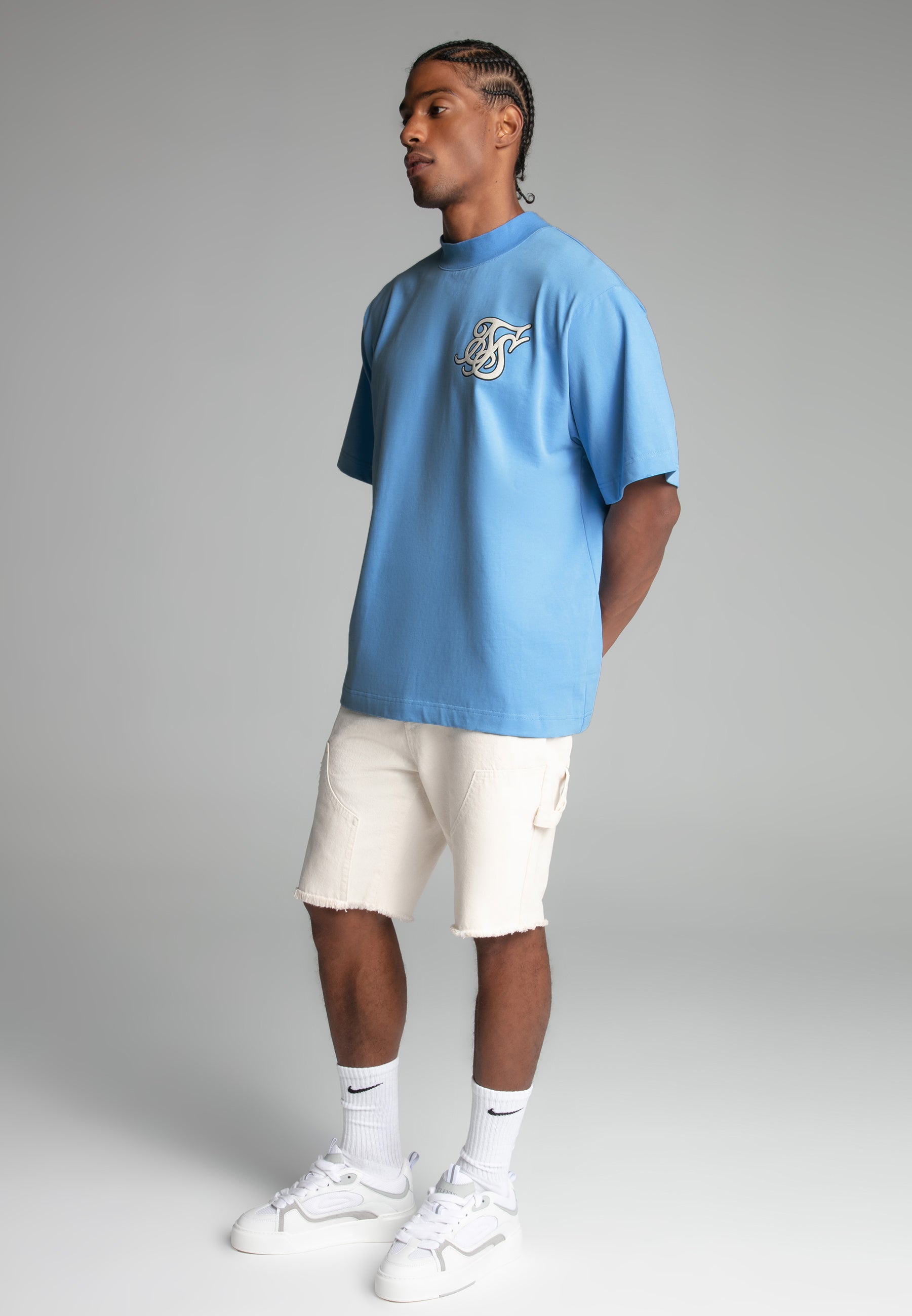 Maglietta con logo in blu Magliette SikSilk