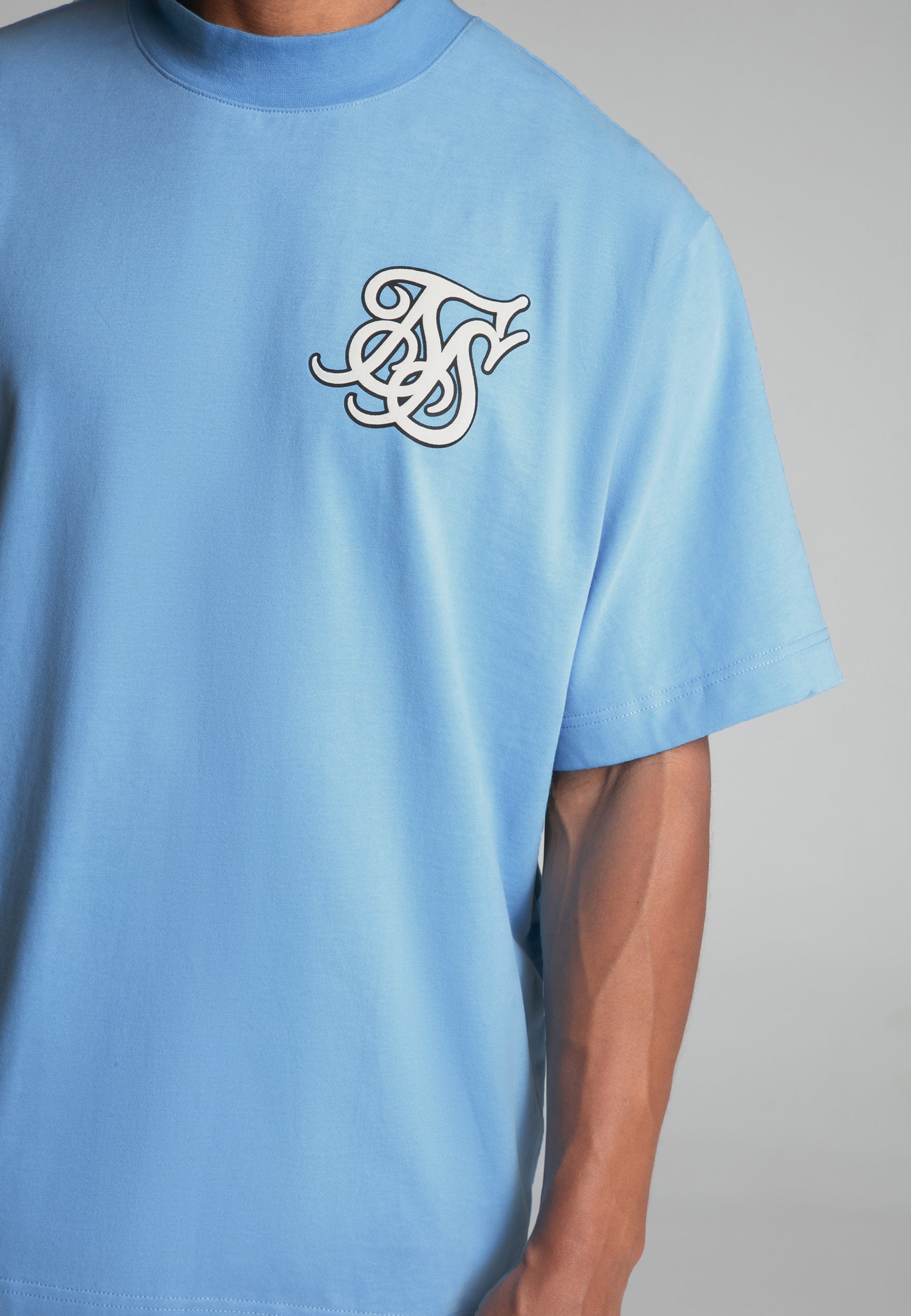 Maglietta con logo in blu Magliette SikSilk