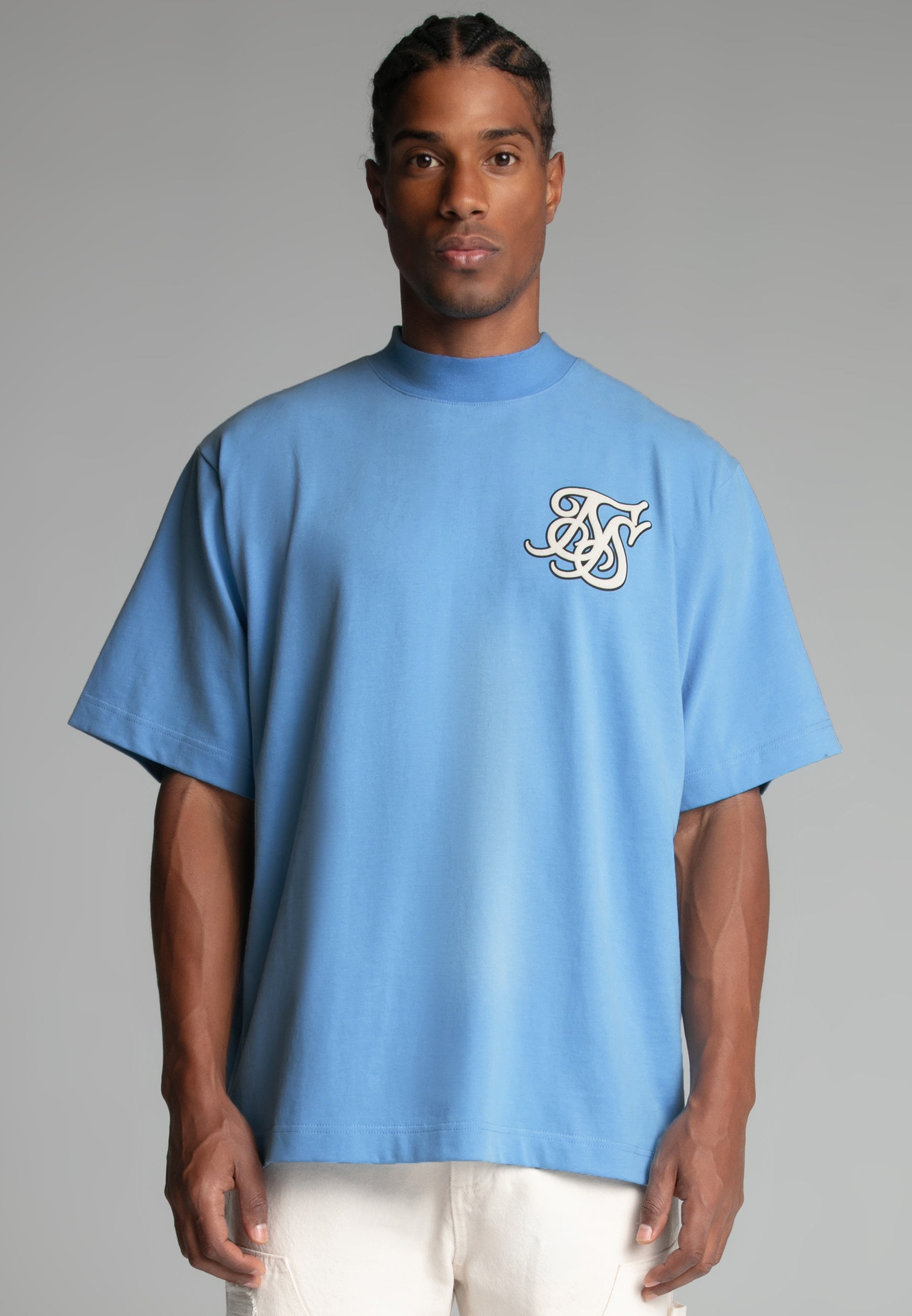 Maglietta con logo in blu Magliette SikSilk