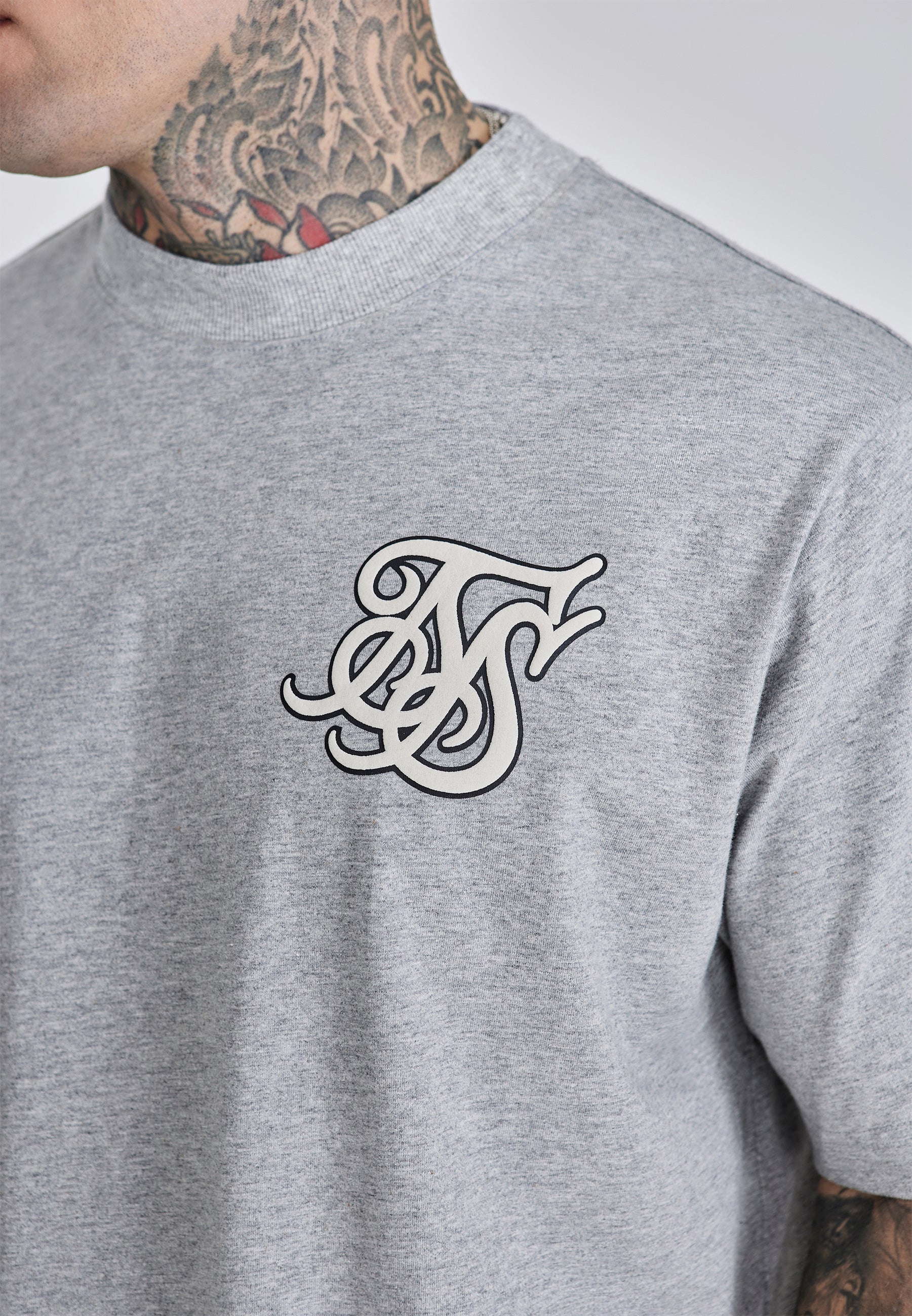 Maglietta con logo in marna grigia Magliette SikSilk