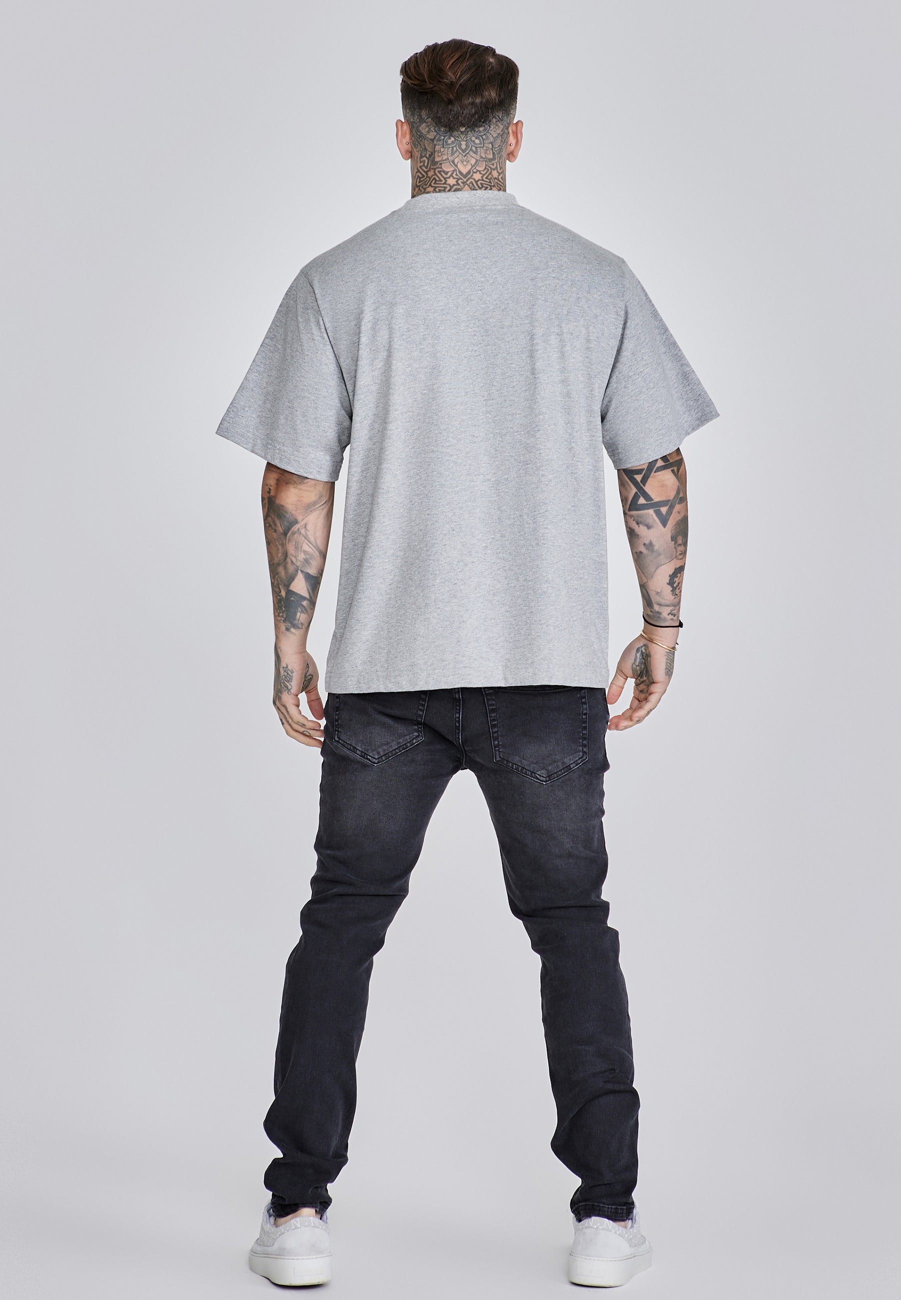 Maglietta con logo in marna grigia Magliette SikSilk