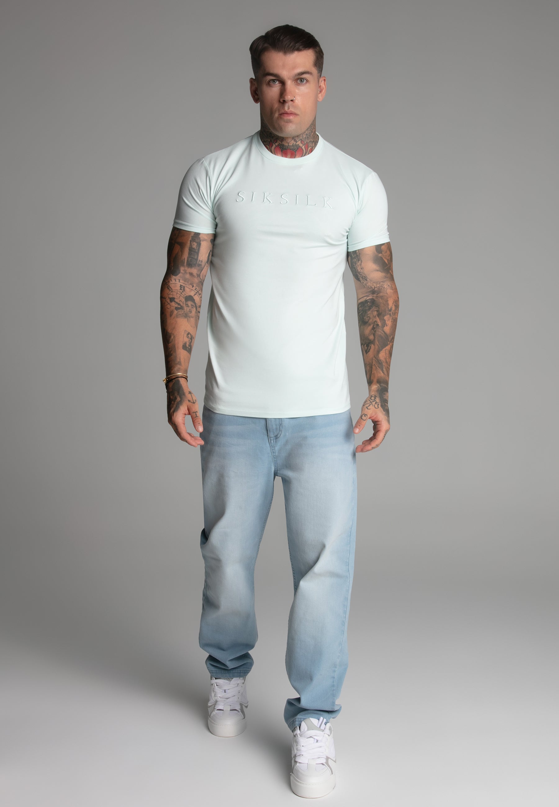 Maglietta Muscle Fit in verde Magliette SikSilk
