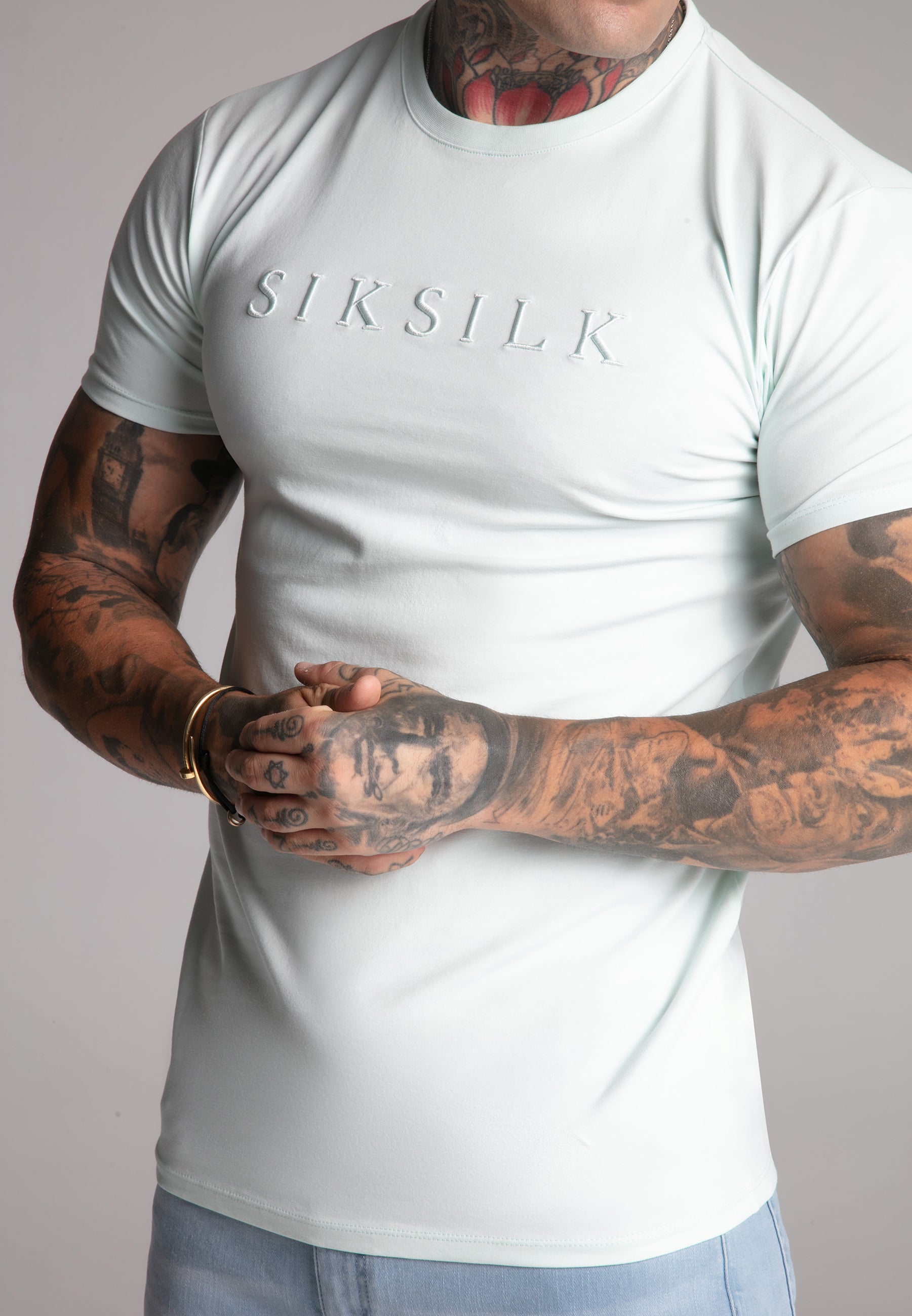 Maglietta Muscle Fit in verde Magliette SikSilk