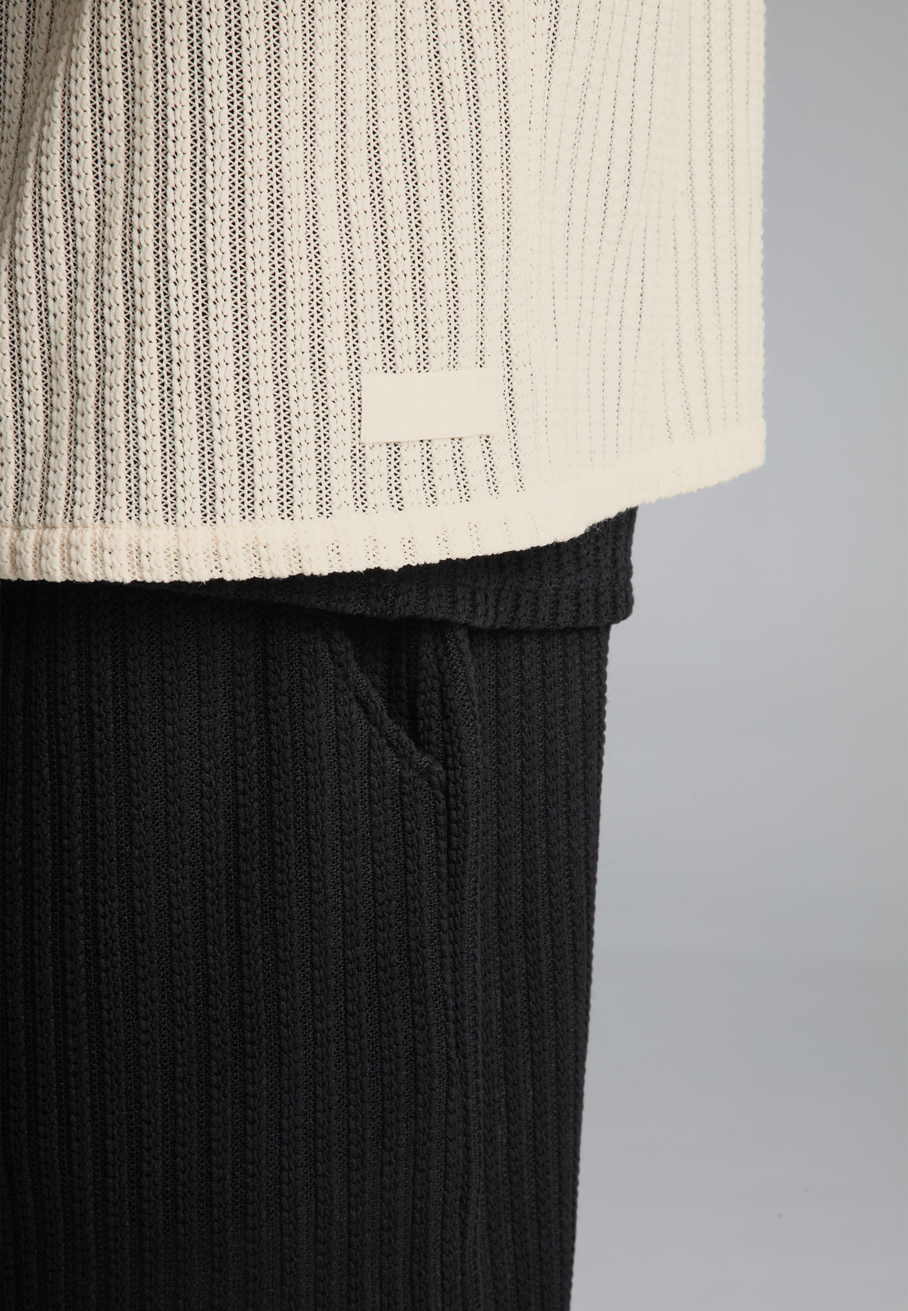 Camicia Resort testurizzata in ecru Camicie SikSilk