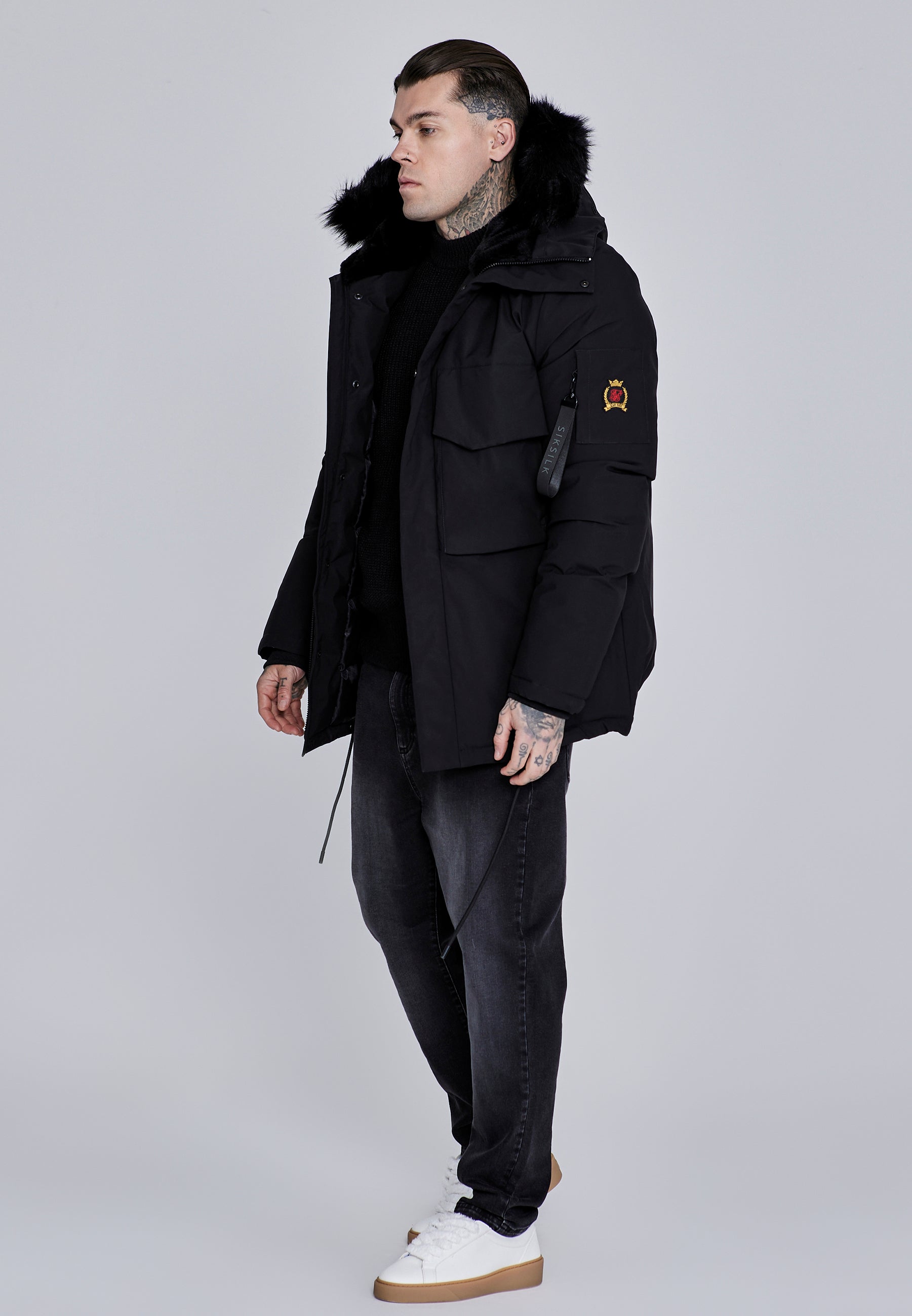 Parka in giacche nere SikSilk