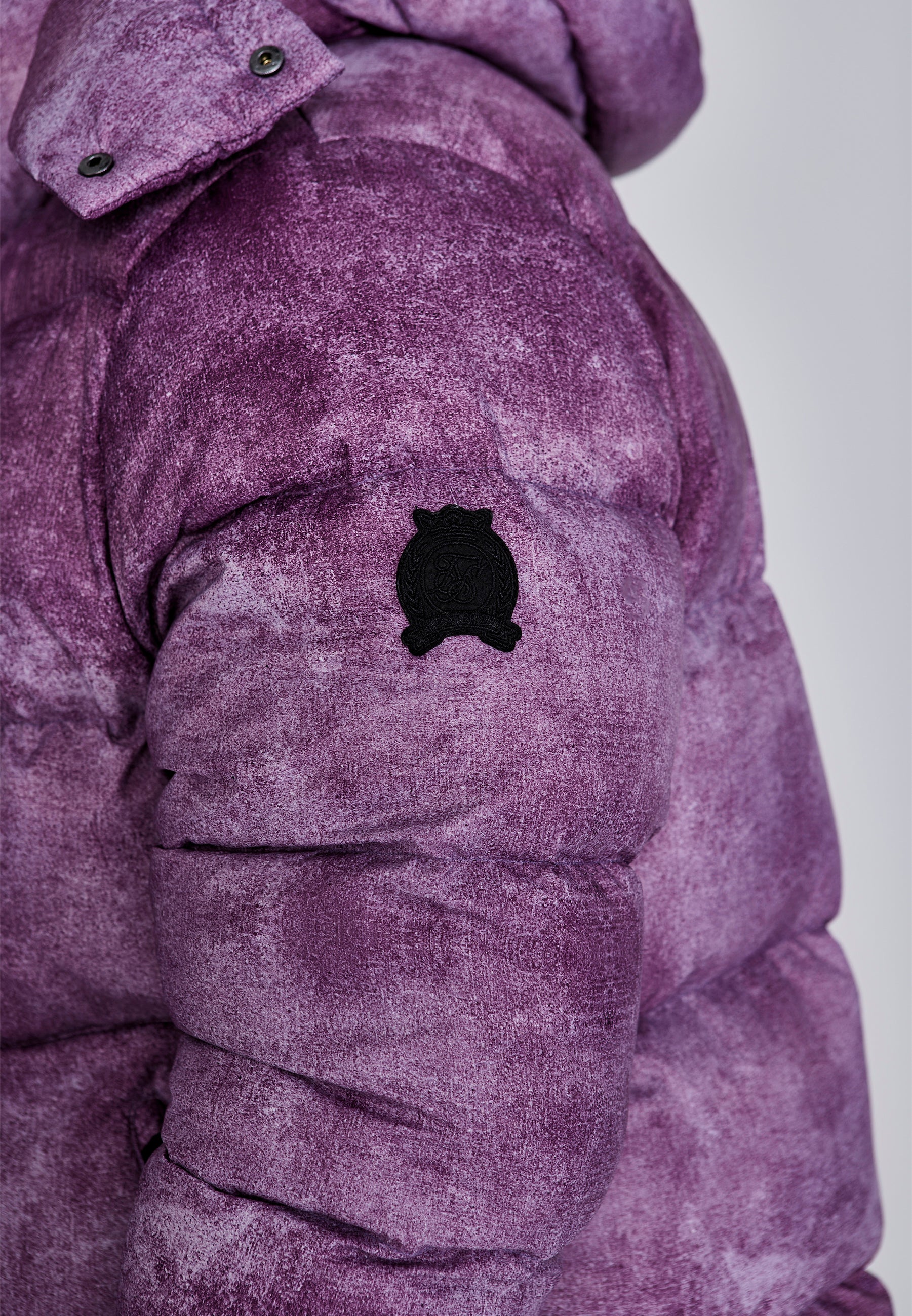 Giacca Puffer in borgogna