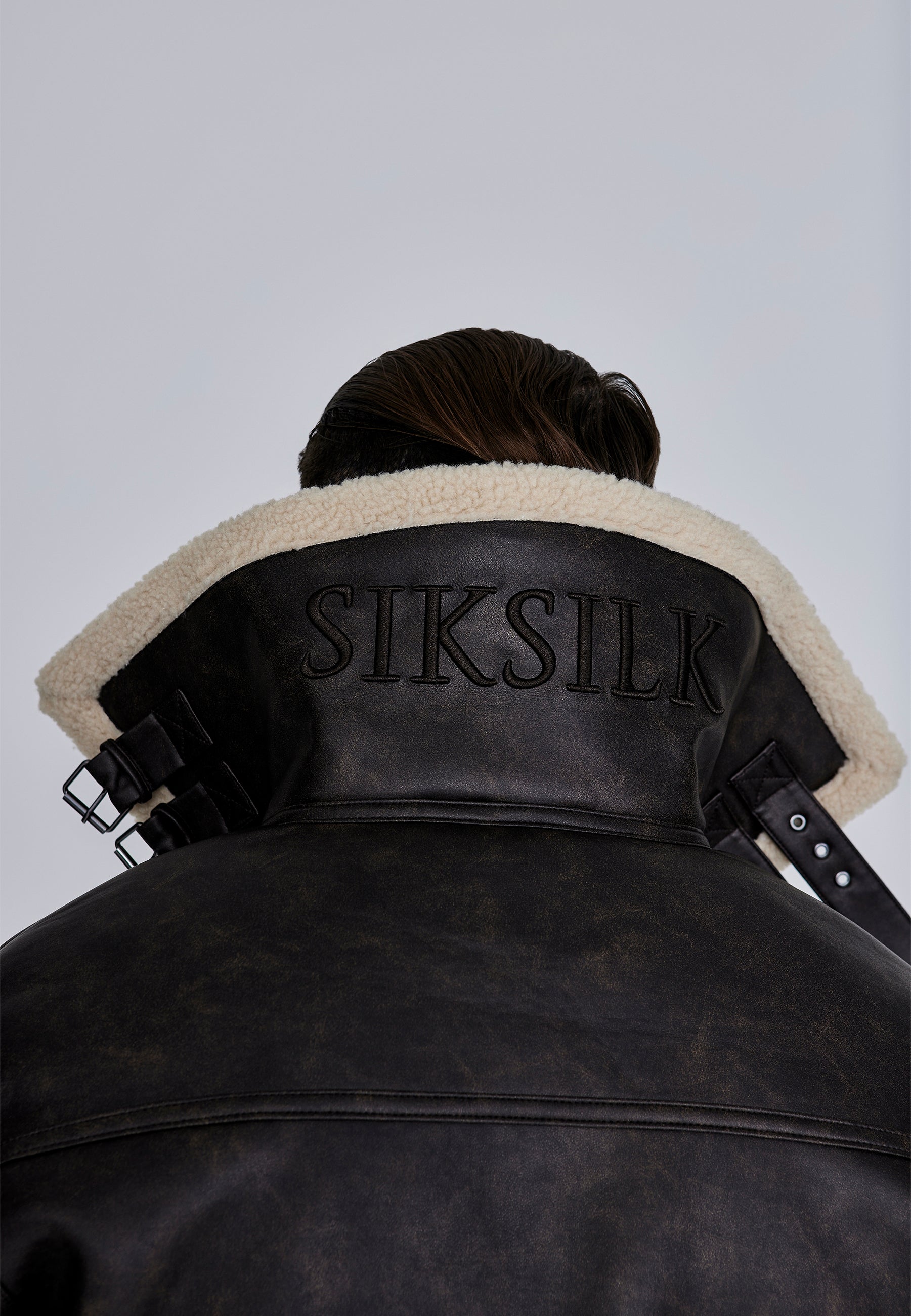 Giacca Aviator in marrone Giacche SikSilk