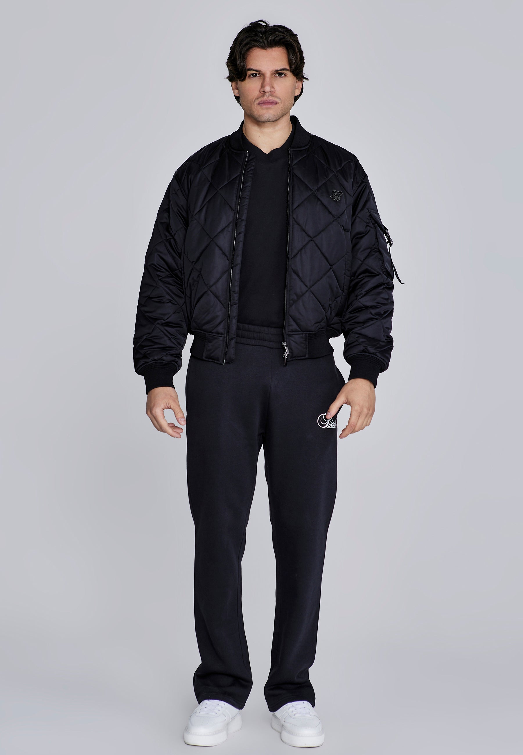 Giacca bomber in nero Giacche SikSilk