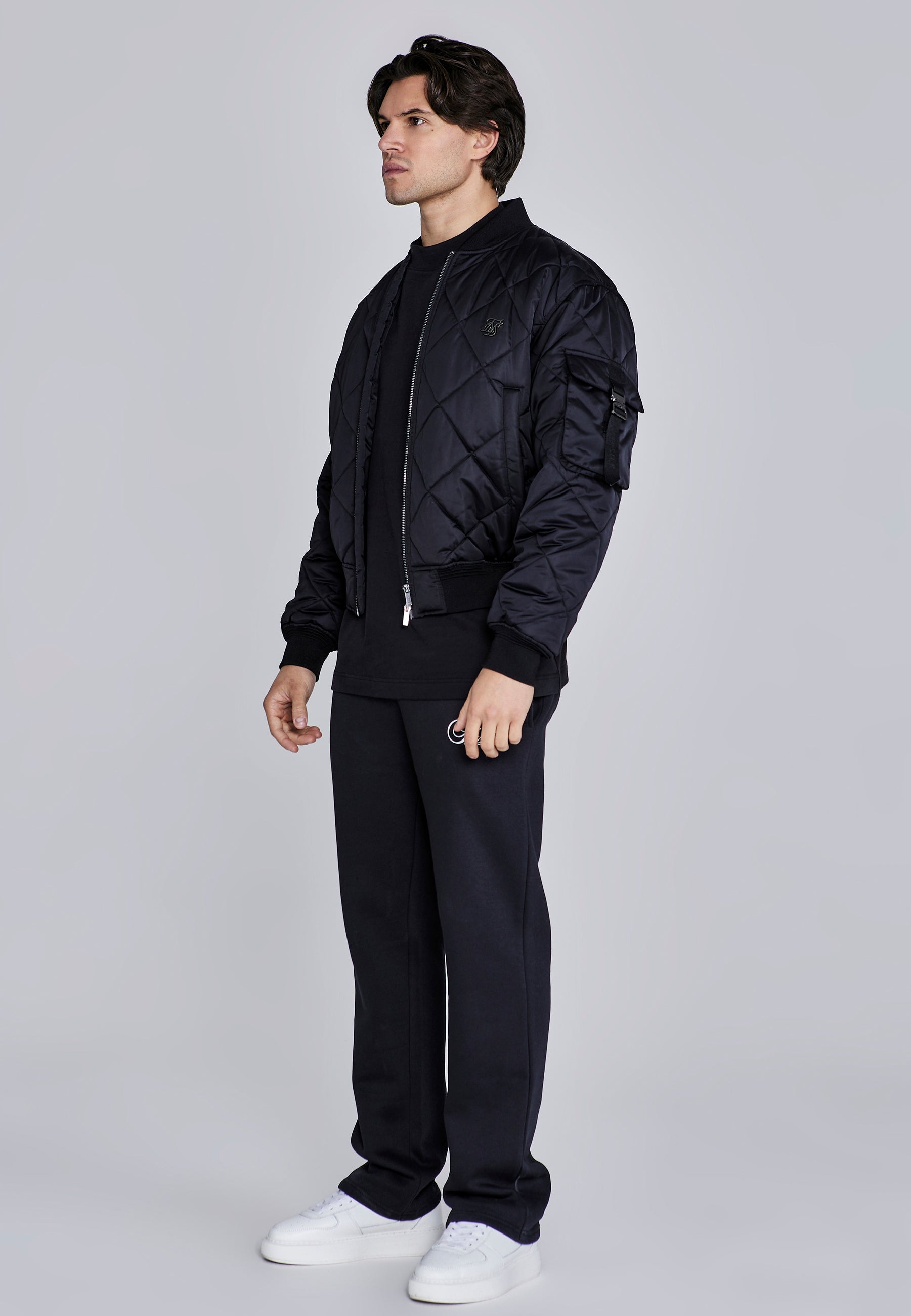 Giacca bomber in nero Giacche SikSilk