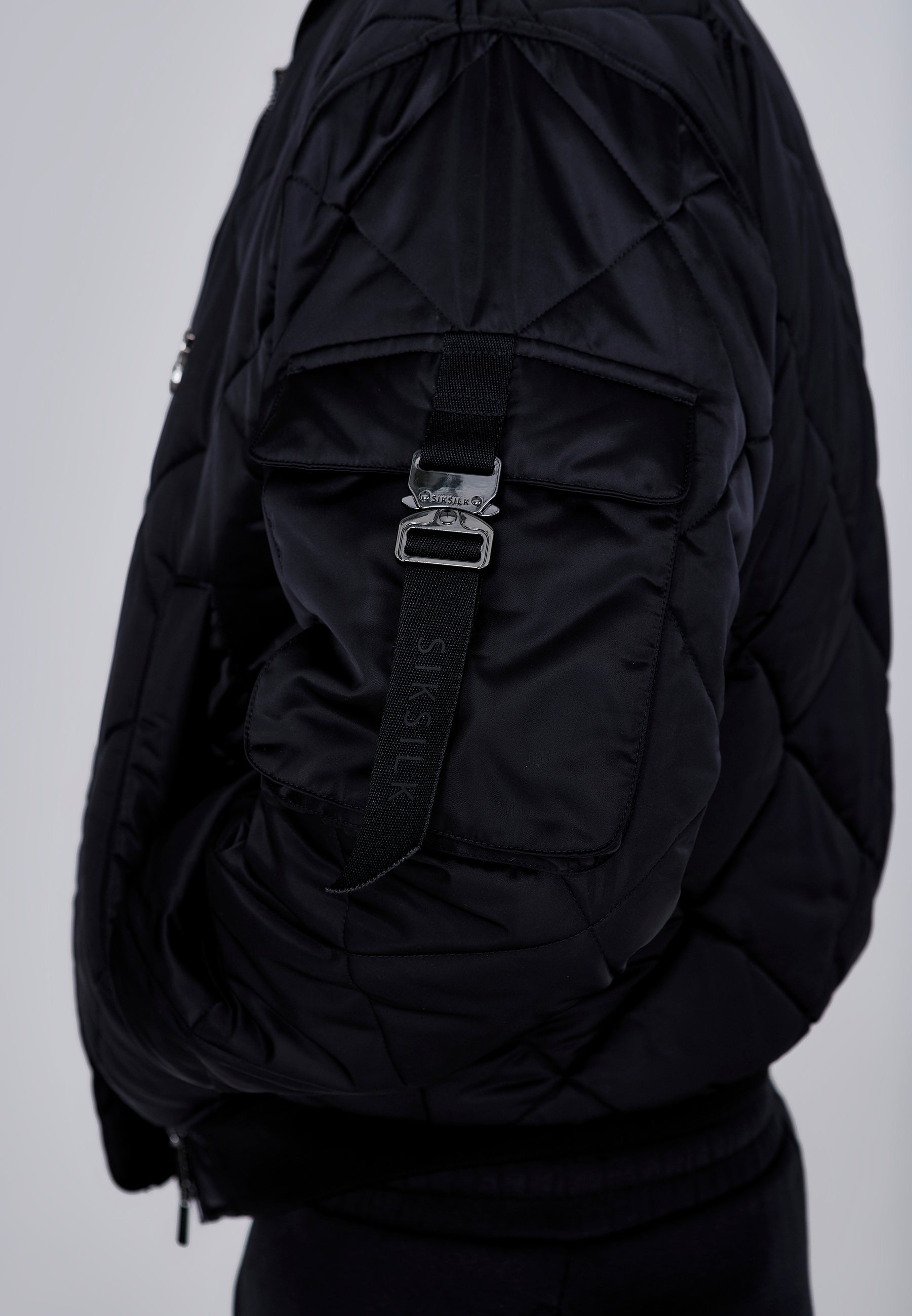 Giacca bomber in nero Giacche SikSilk