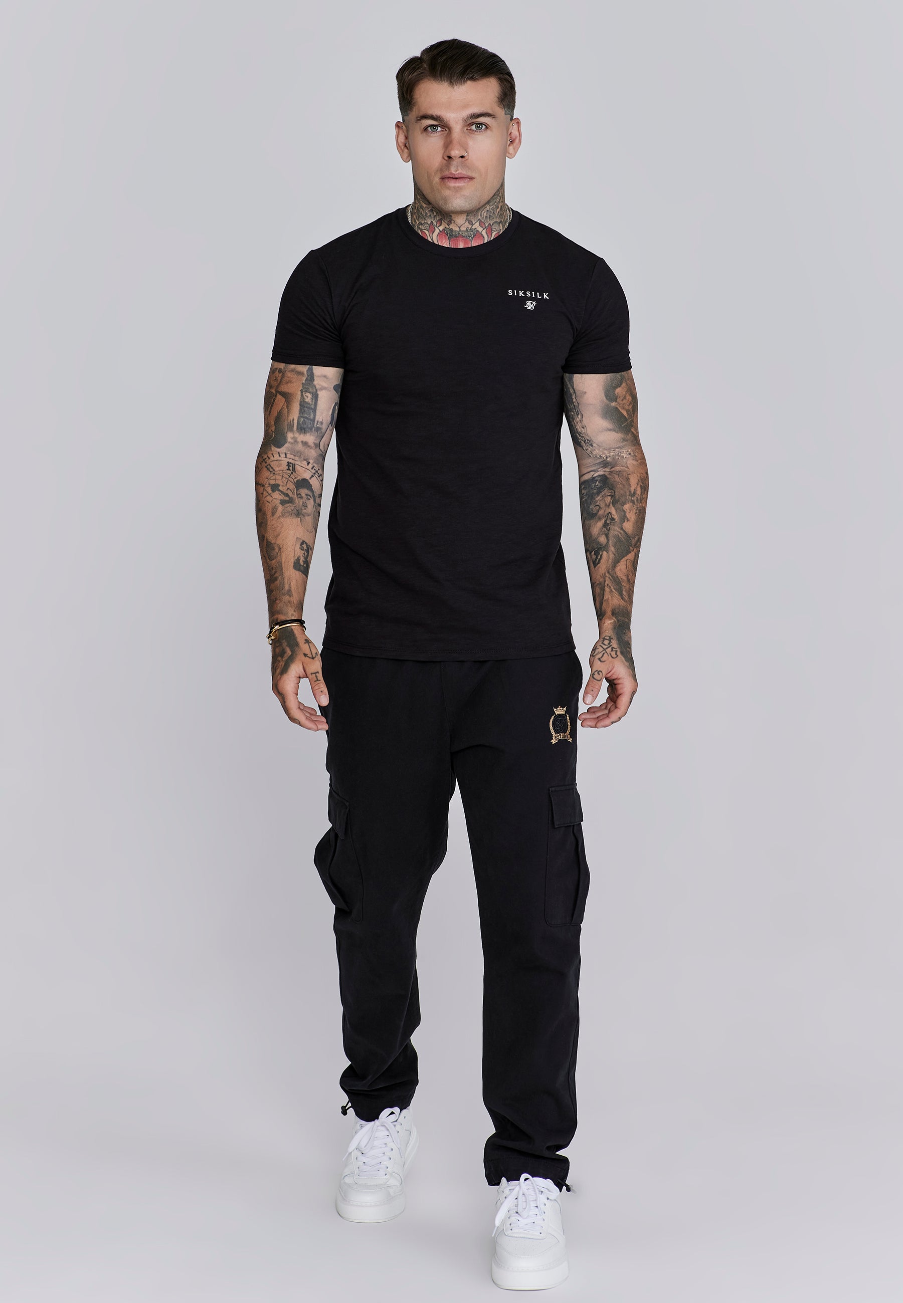 Maglietta dal taglio rilassato in nero Magliette SikSilk
