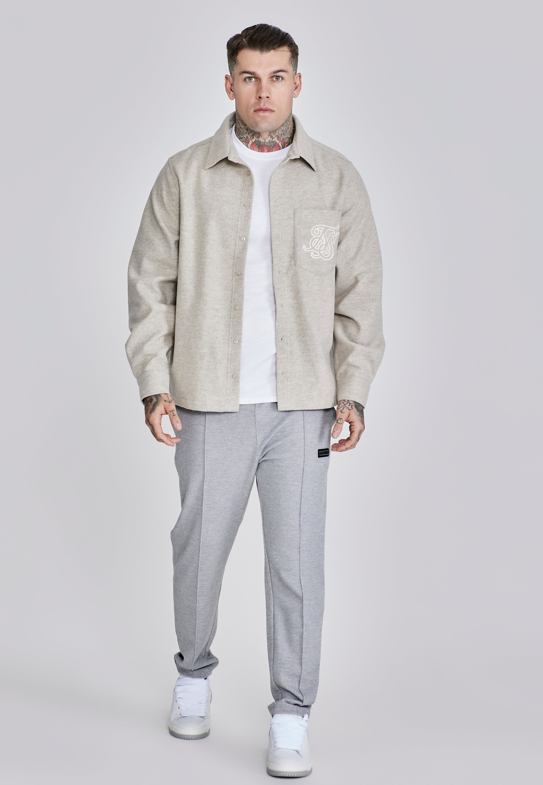 Camicia over in beige Camicie SikSilk