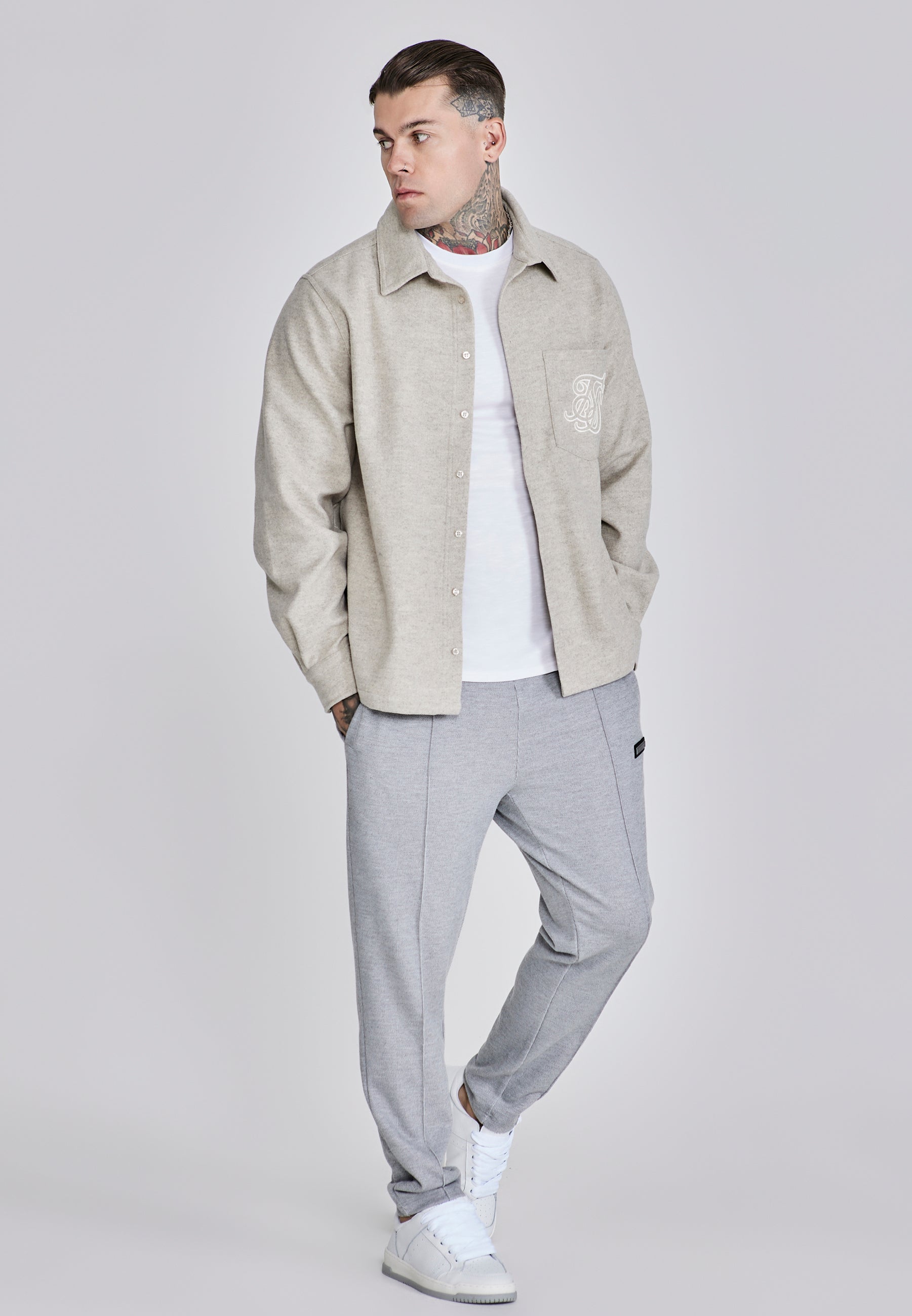 Camicia over in beige Camicie SikSilk