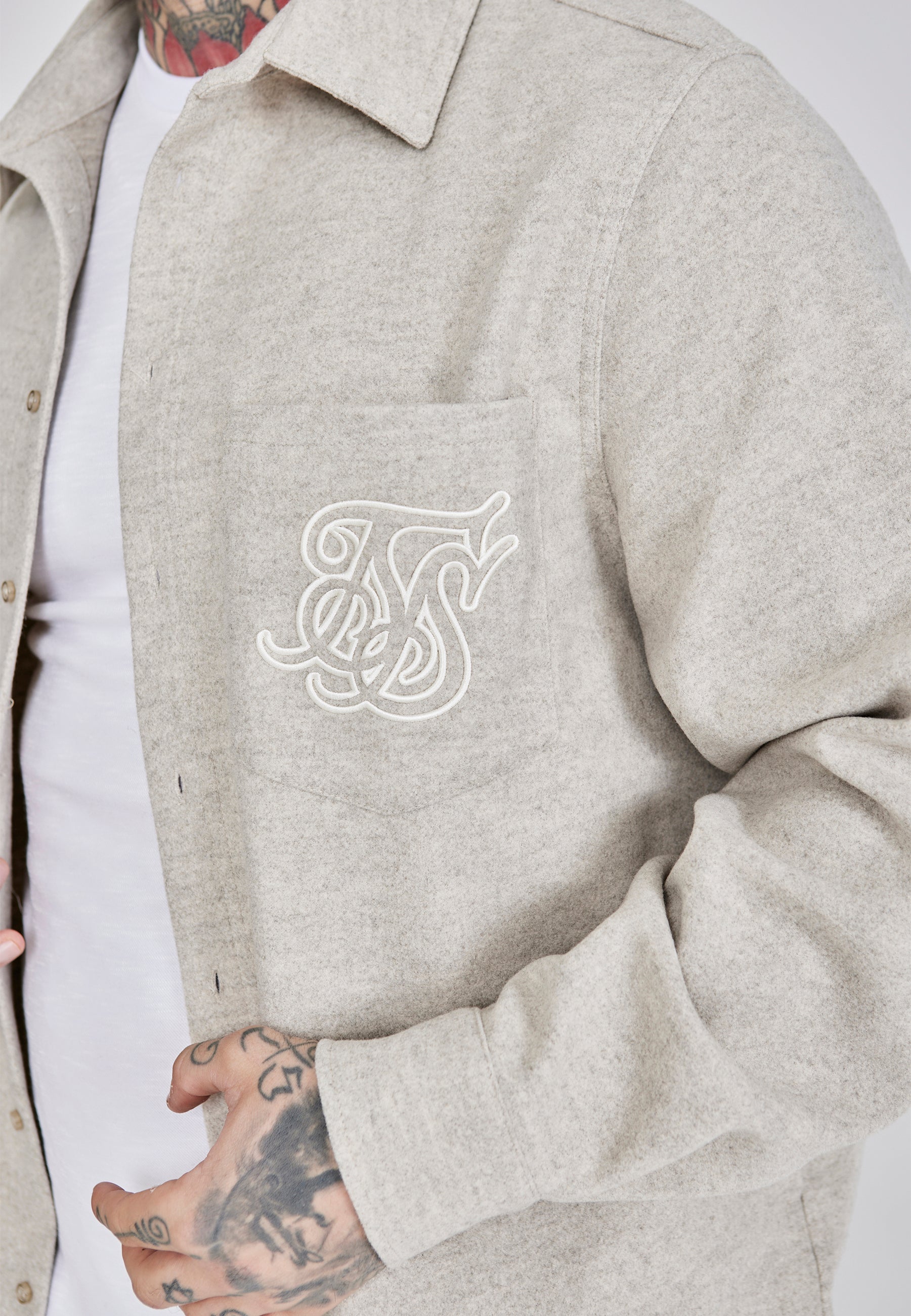 Camicia over in beige Camicie SikSilk