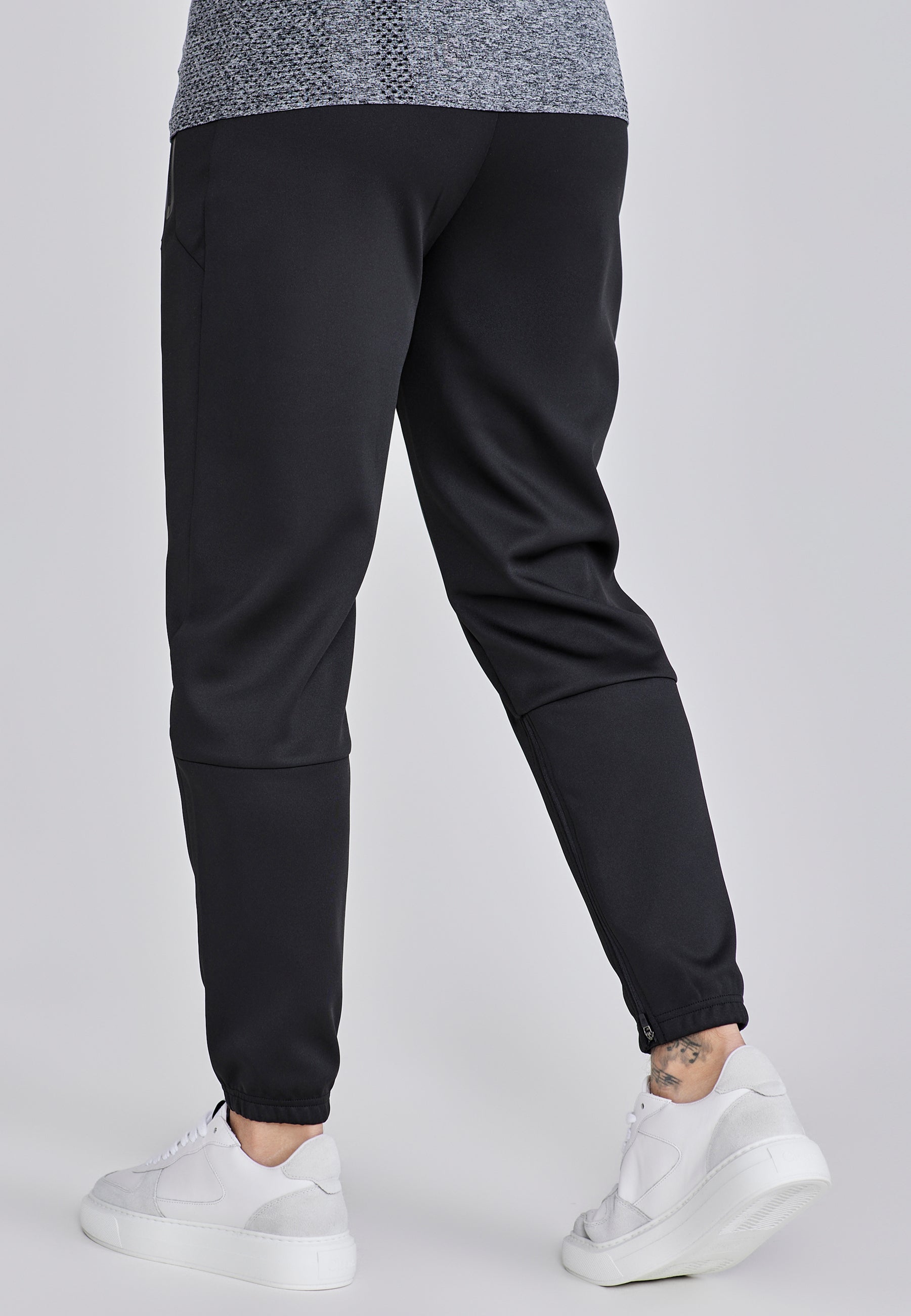 Joggers Tapered in nero Pantaloni SikSilk
