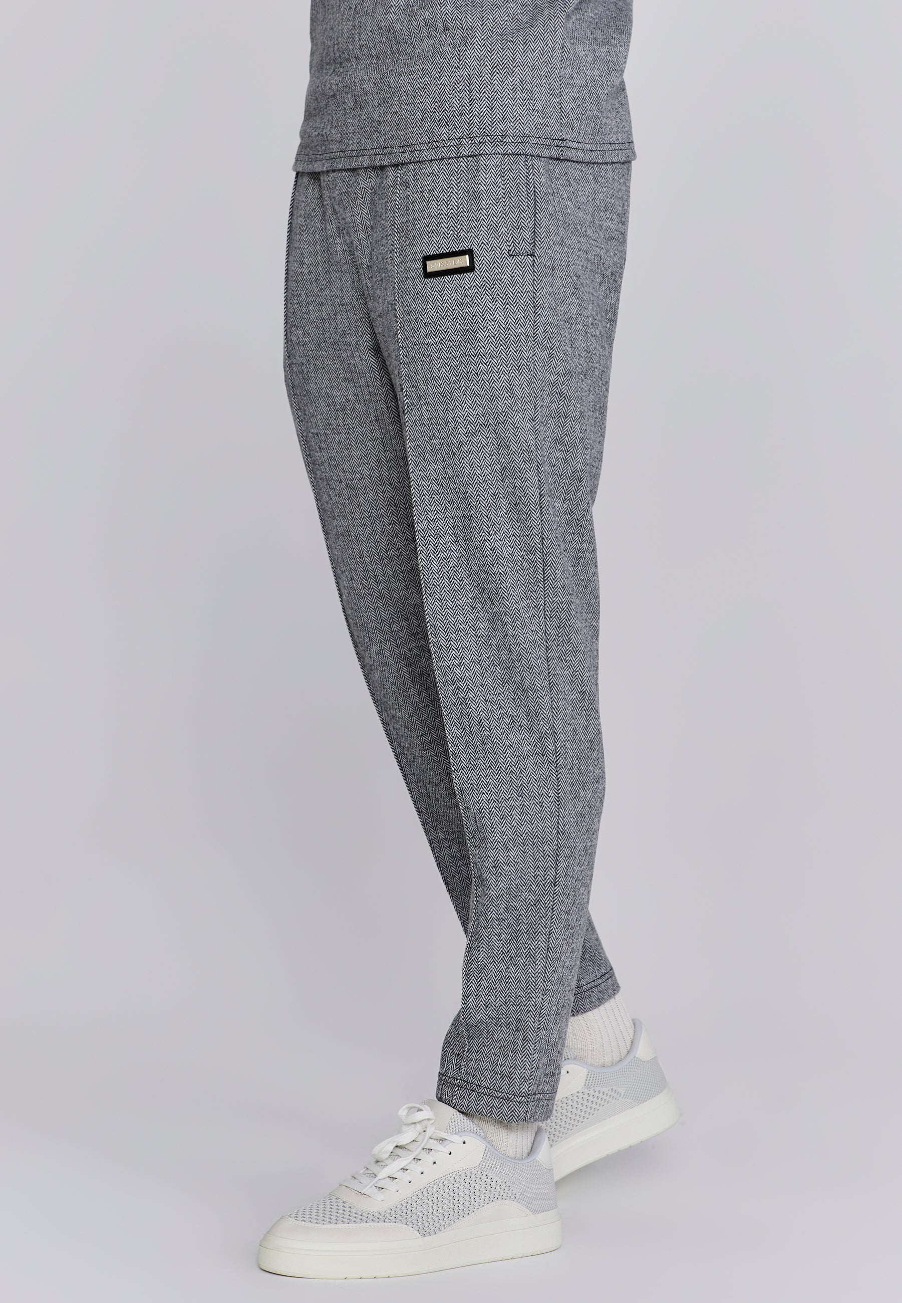Joggers eleganti in pantaloni grigi SikSilk