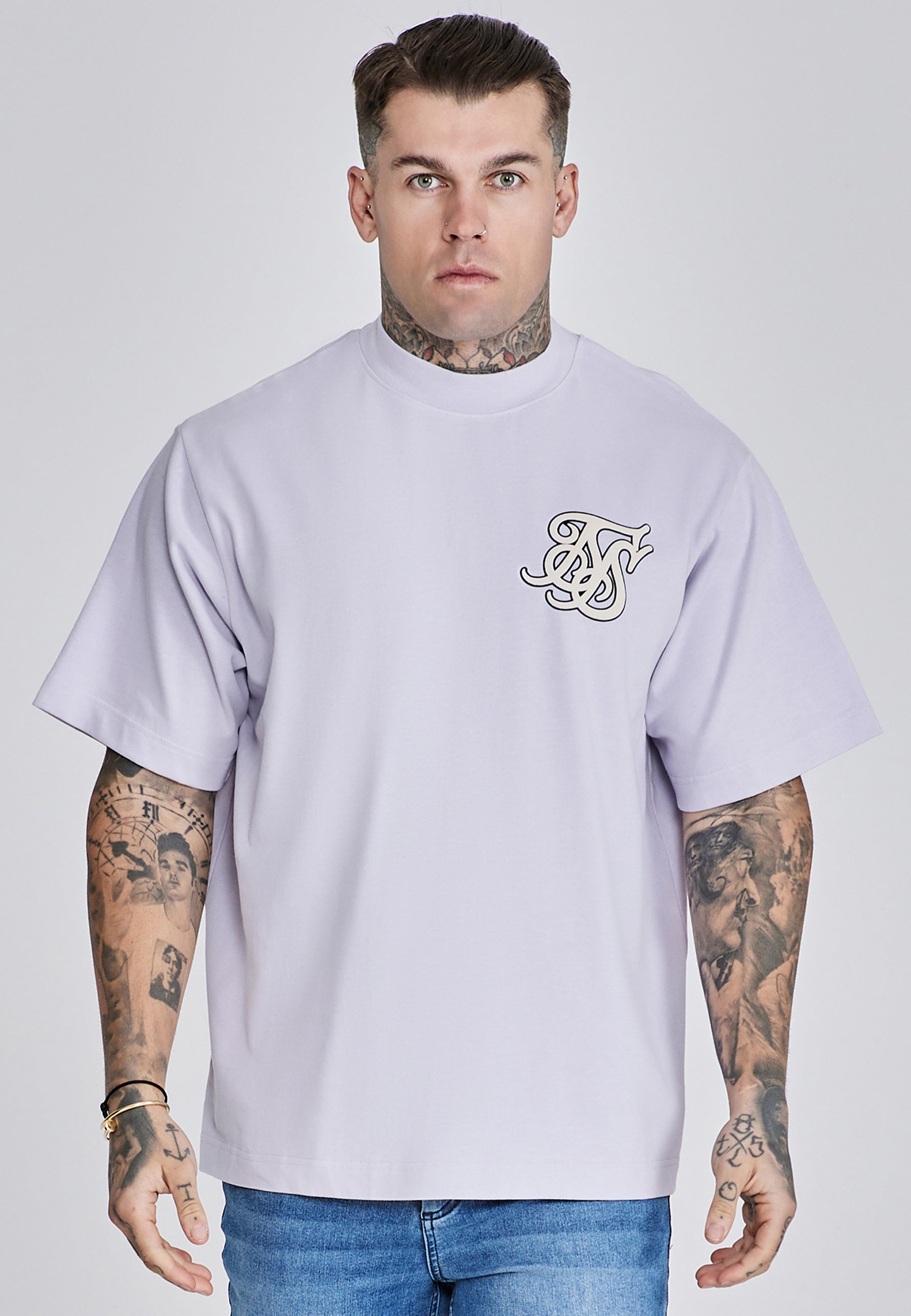 T-shirt oversize in lilla T-shirt SikSilk