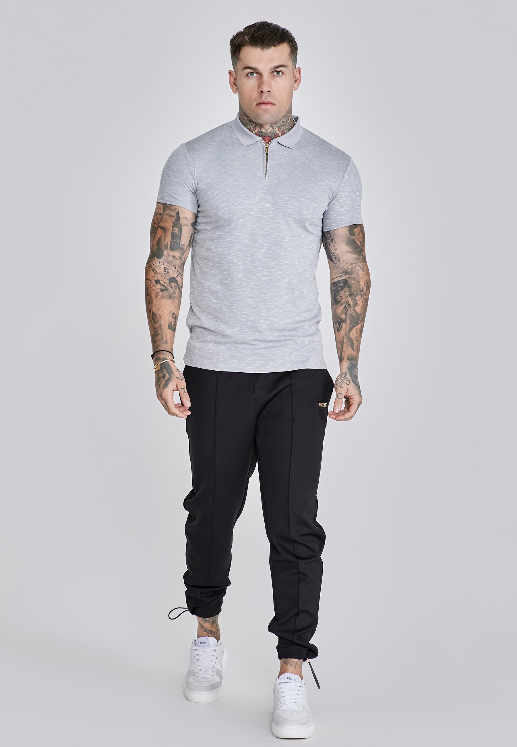 Polo intelligente in marna grigia Magliette SikSilk