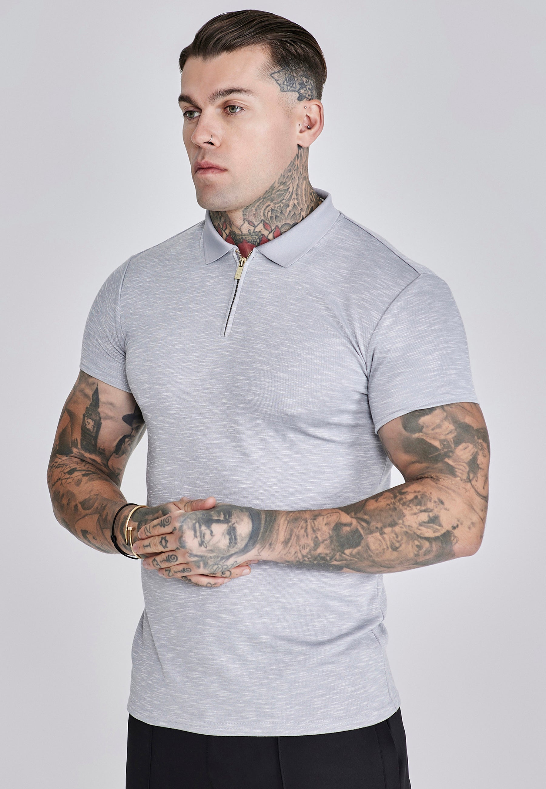 Polo intelligente in marna grigia Magliette SikSilk
