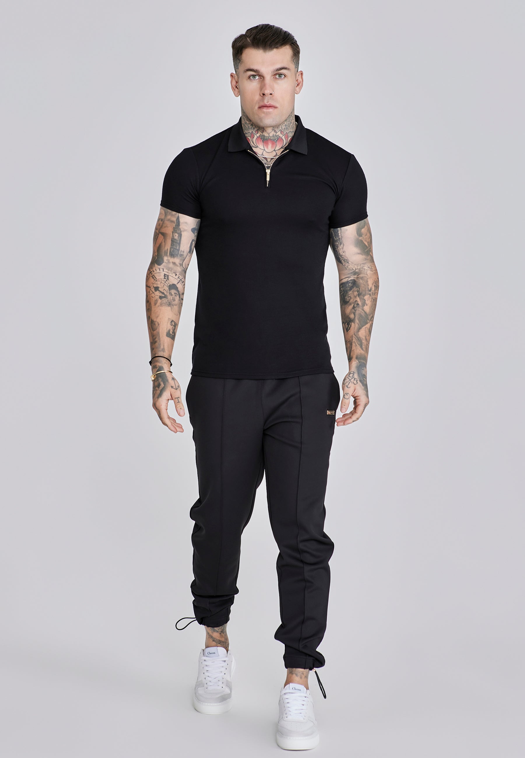 Polo intelligente in nero Magliette SikSilk