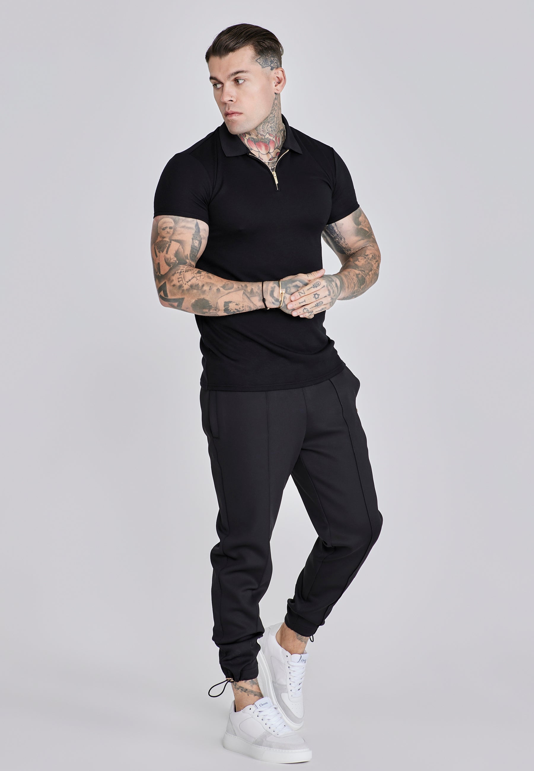 Polo intelligente in nero Magliette SikSilk