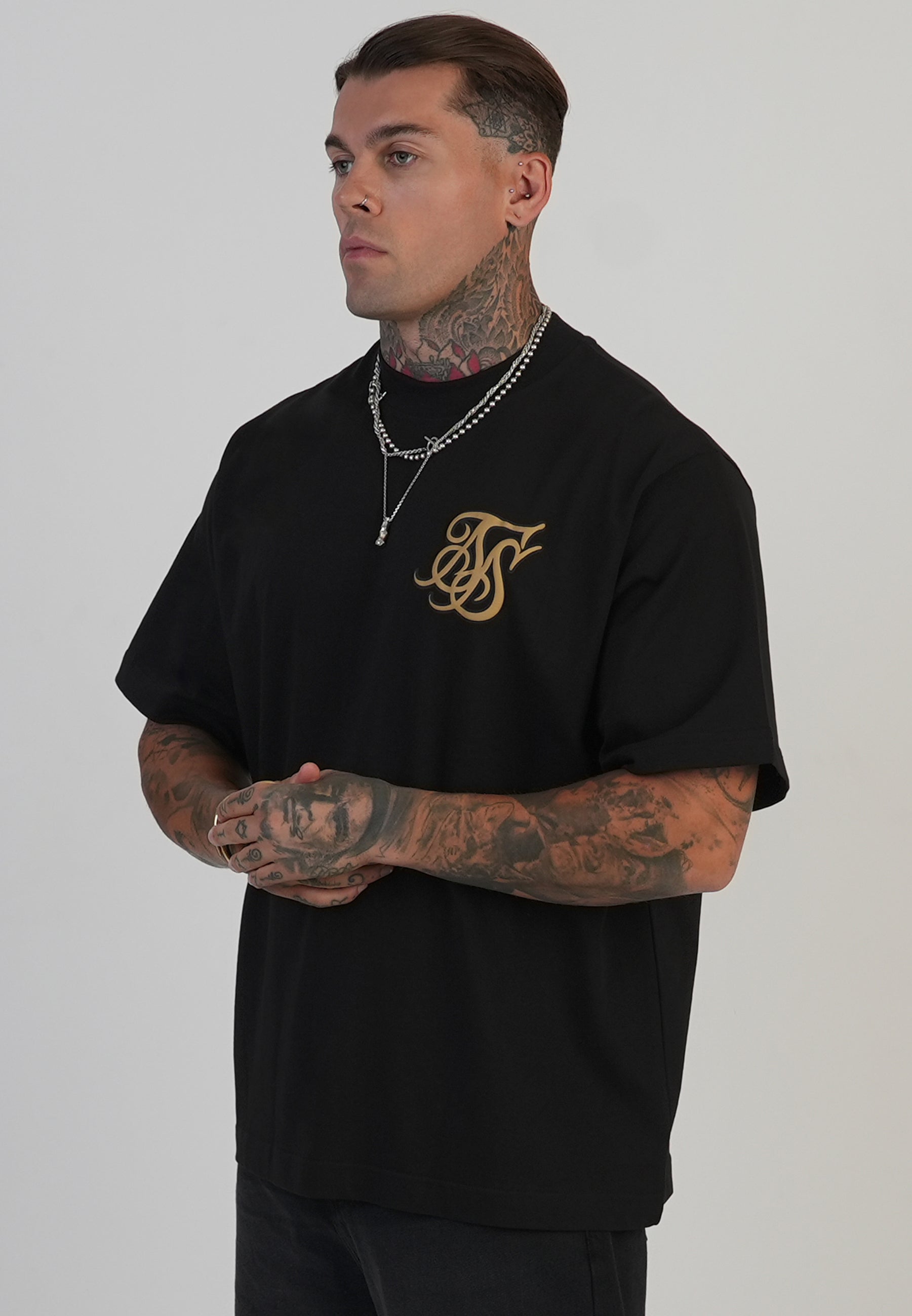 Maglietta con logo in nero Magliette SikSilk