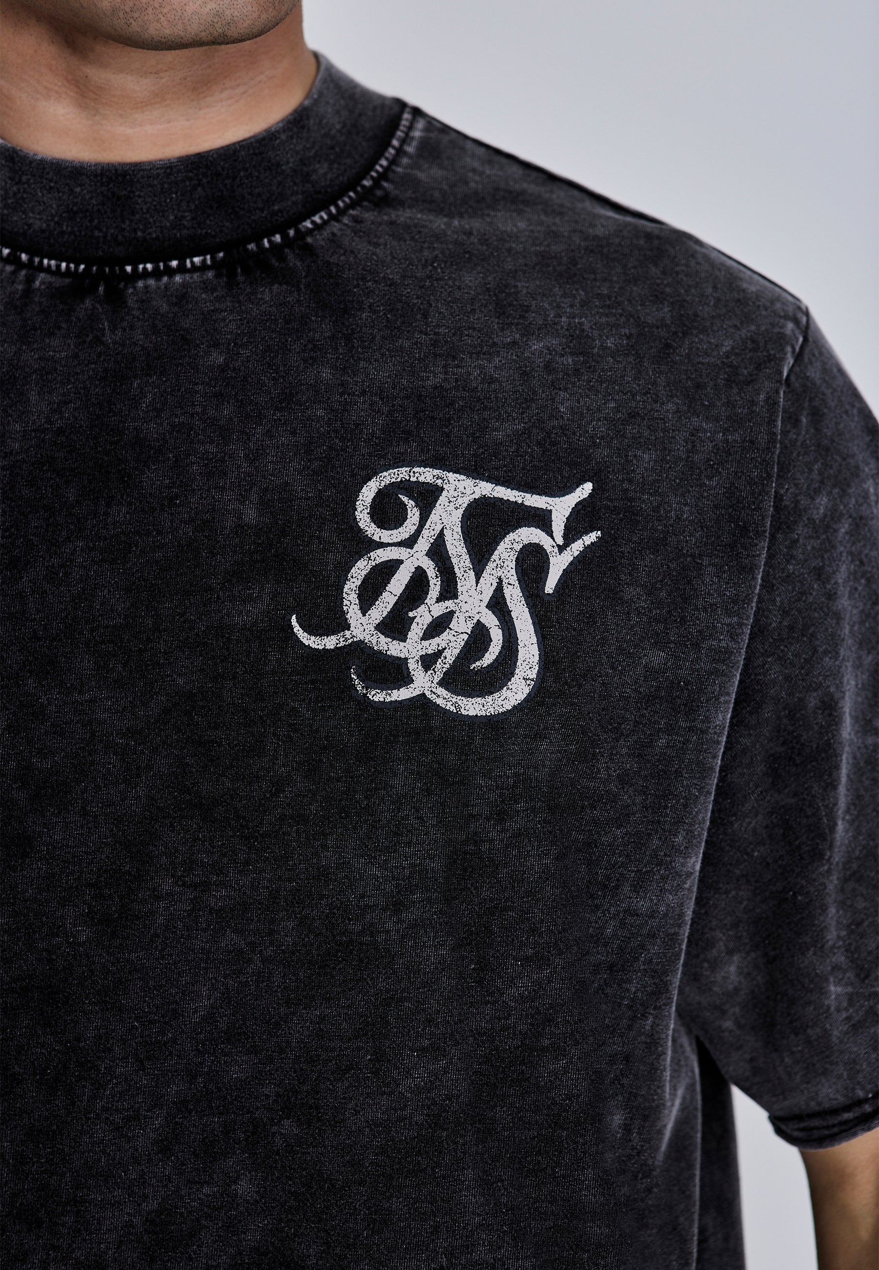 Maglietta oversize in nero Magliette SikSilk