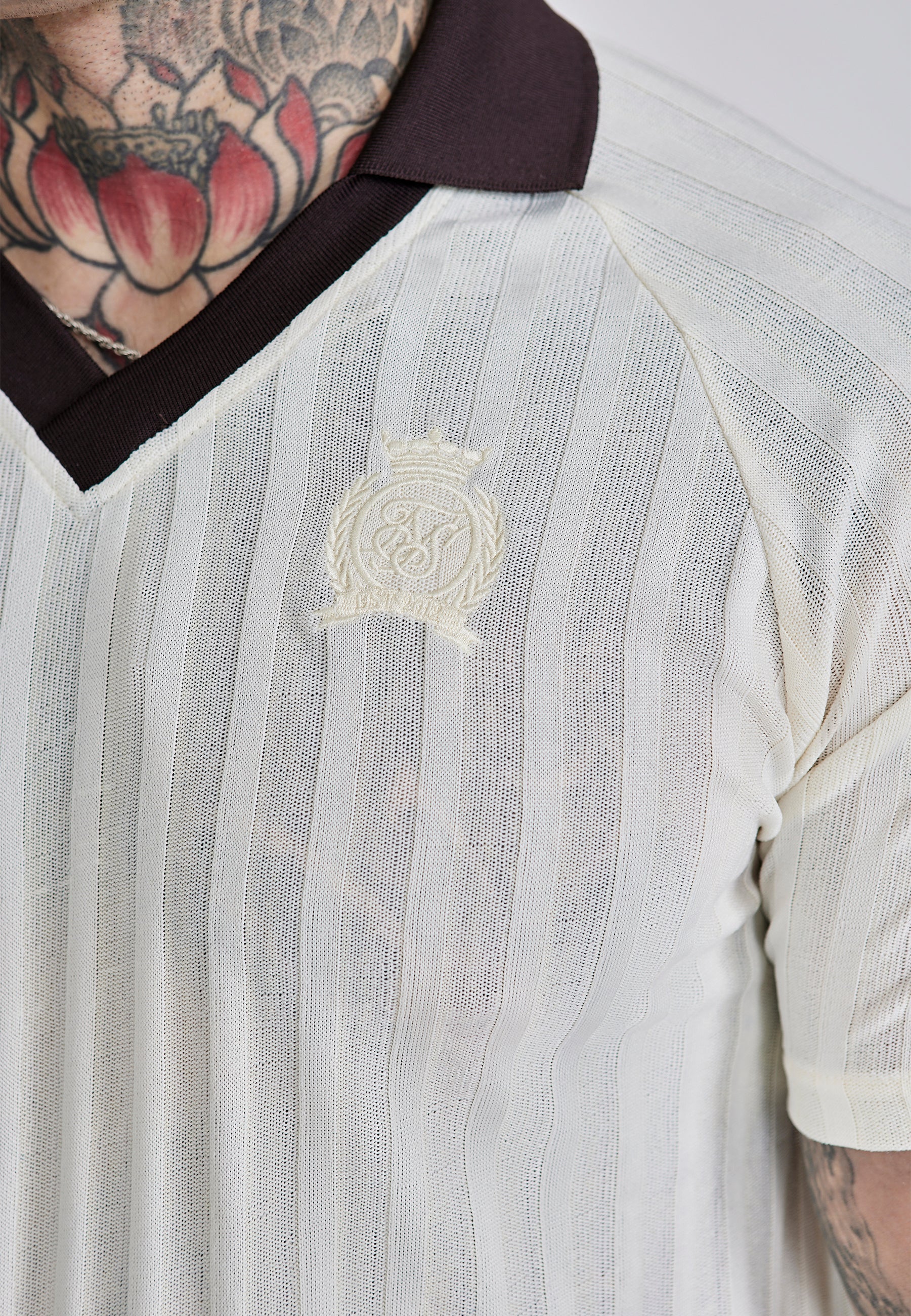 Maglietta polo in ecru T-shirt SikSilk