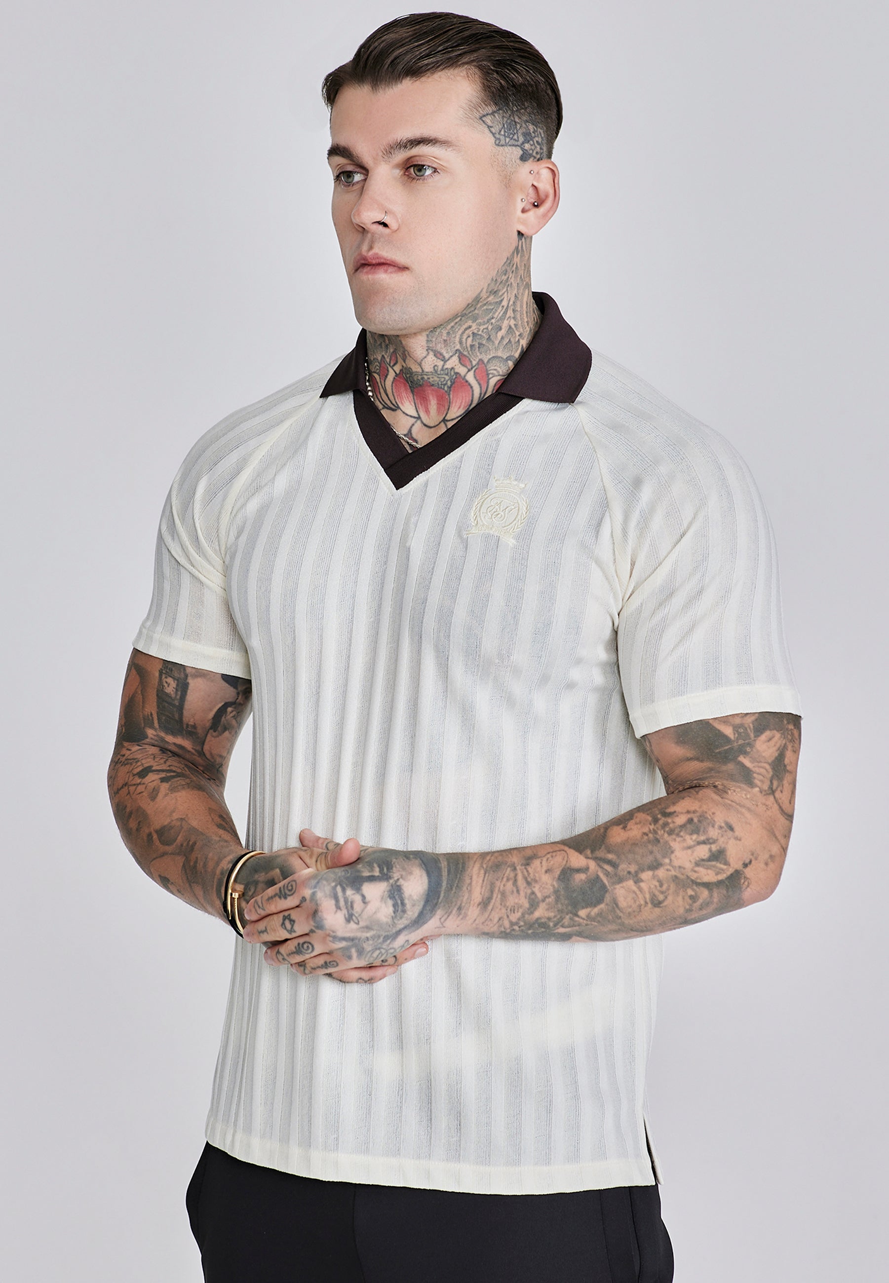 Maglietta polo in ecru T-shirt SikSilk