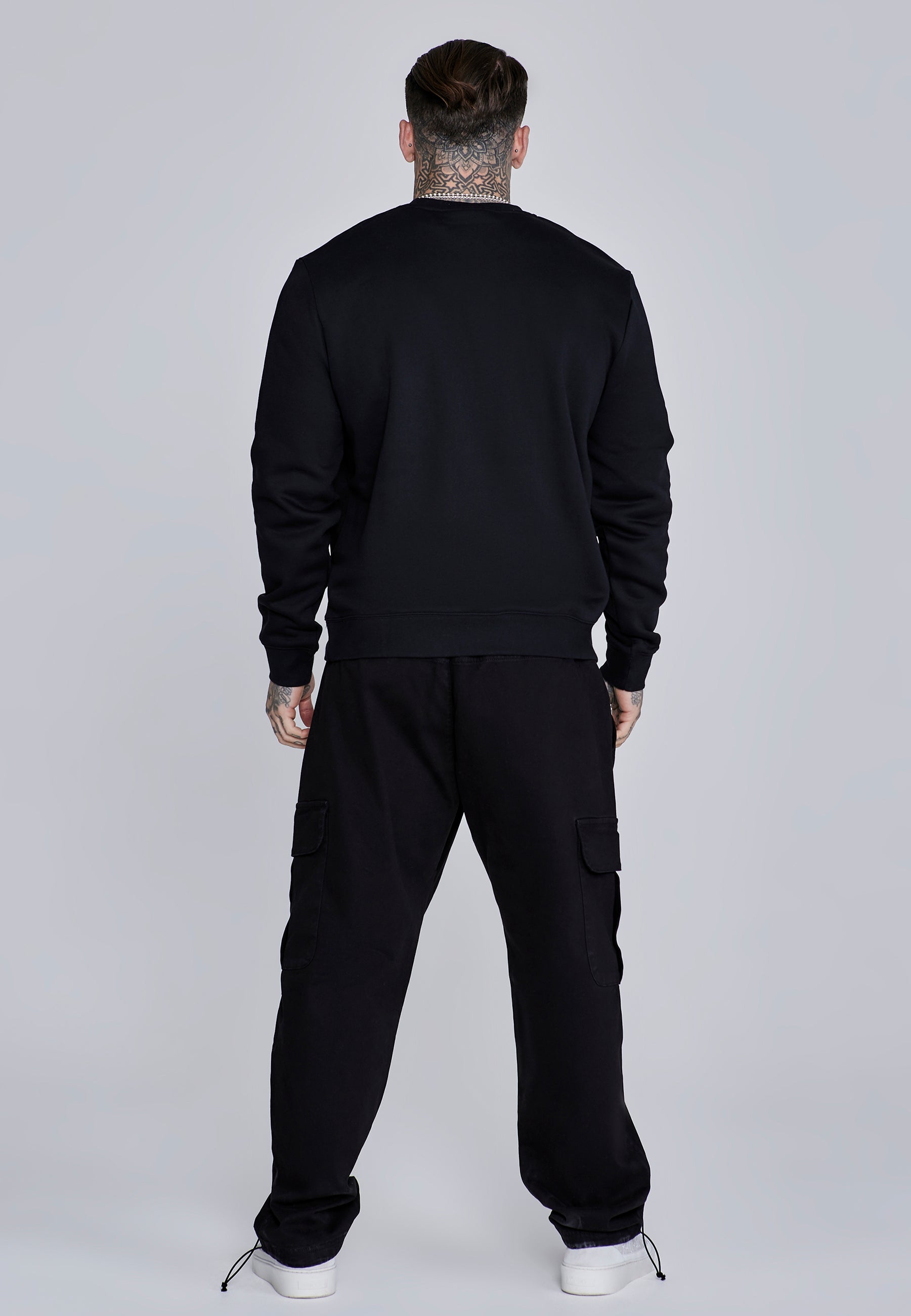 Pantaloni neri Cargos loose fit SikSilk