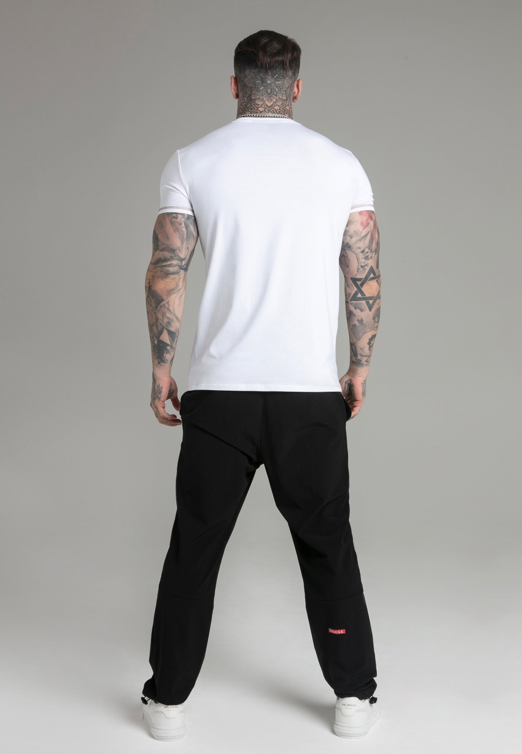 Maglietta Muscle Fit in bianco Magliette SikSilk