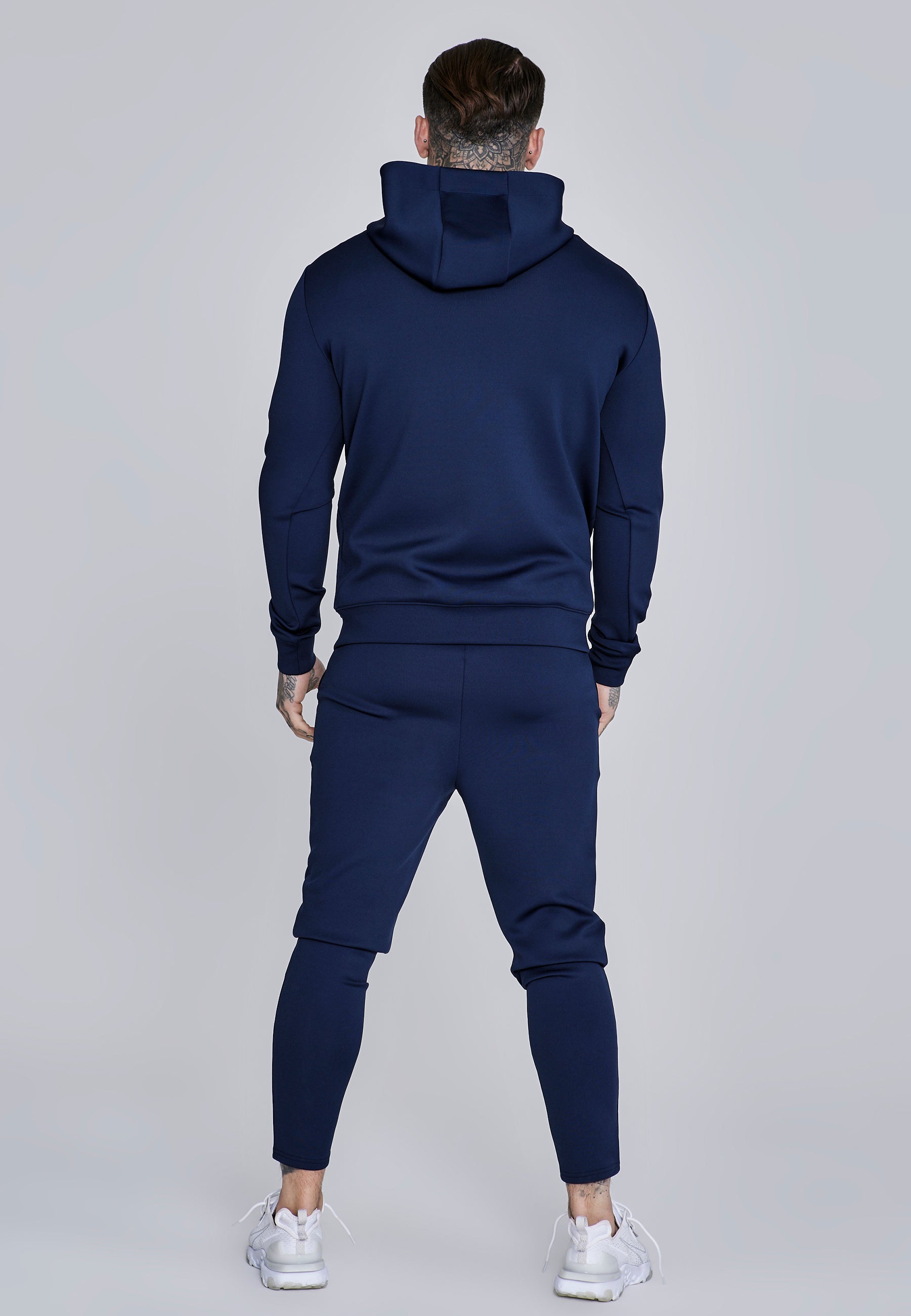 Felpa con cappuccio Essentials Poly in Marina Felpa con cappuccio SikSilk