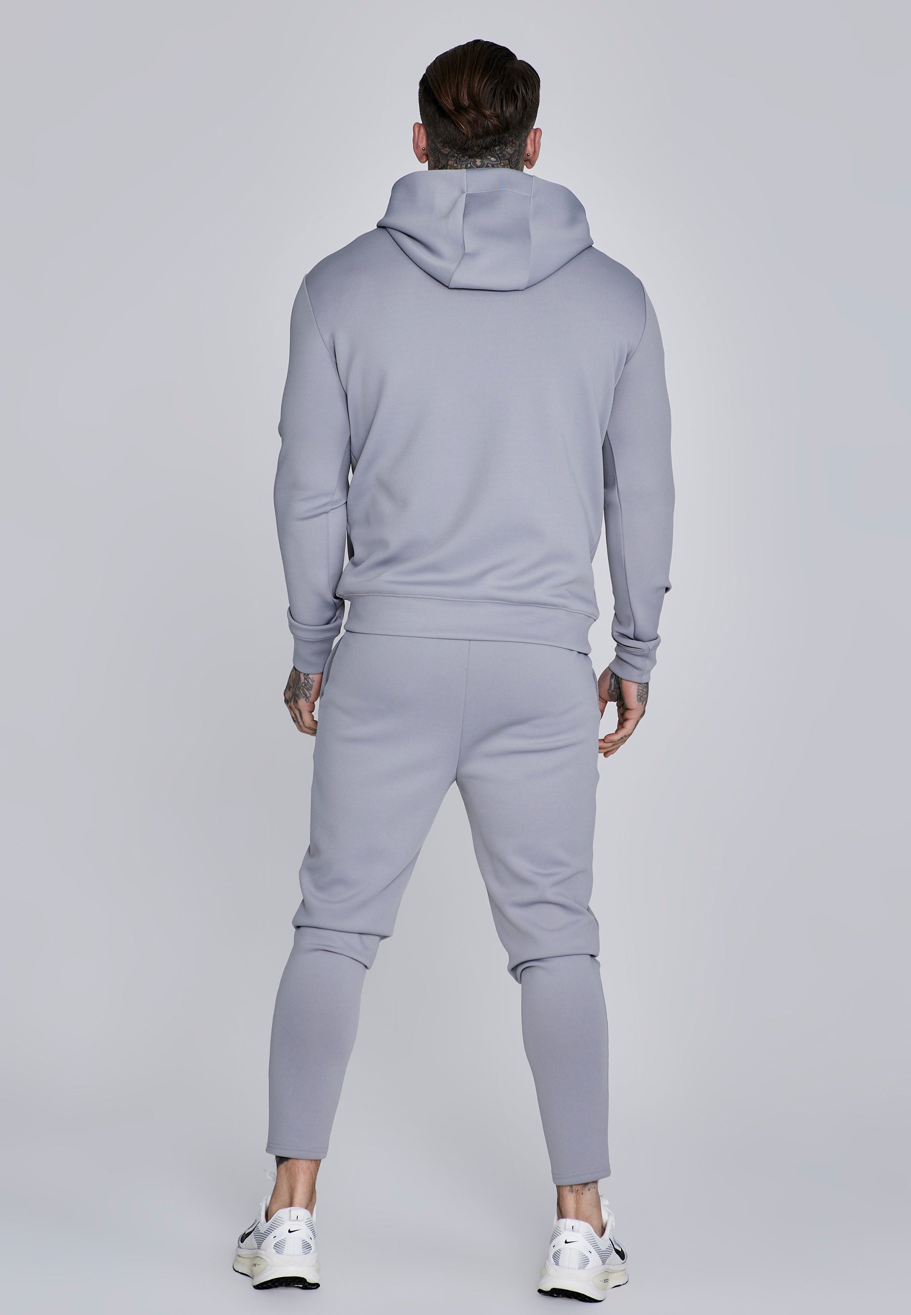 Essentials Poly Felpa con cappuccio in grigio Felpa con cappuccio SikSilk