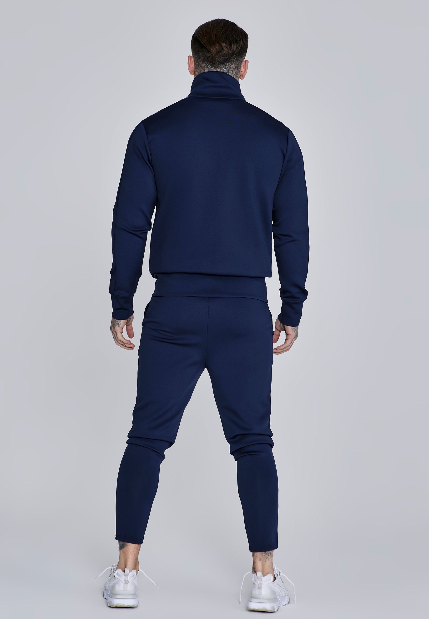 Essentials Poly Track Top in Navy Giacche da ginnastica SikSilk