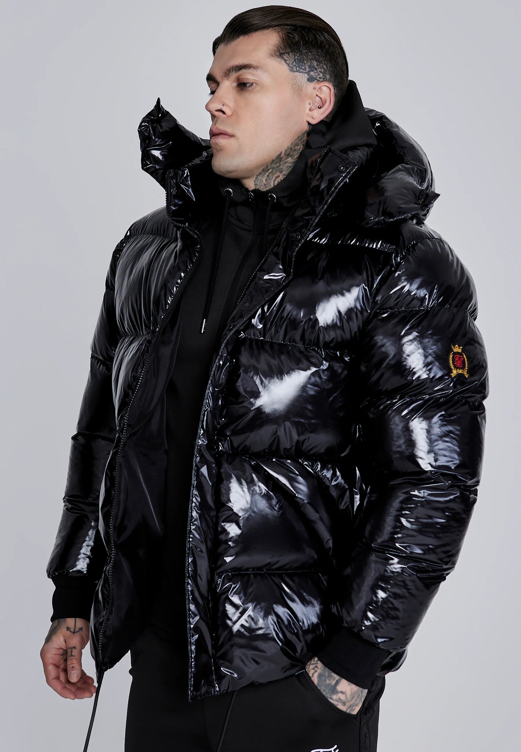 Giacca Puffer High Shine in nero