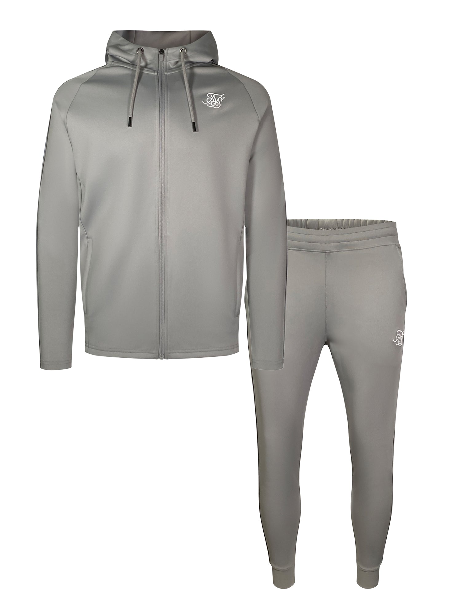 Set felpa con cappuccio e joggers in grigio
